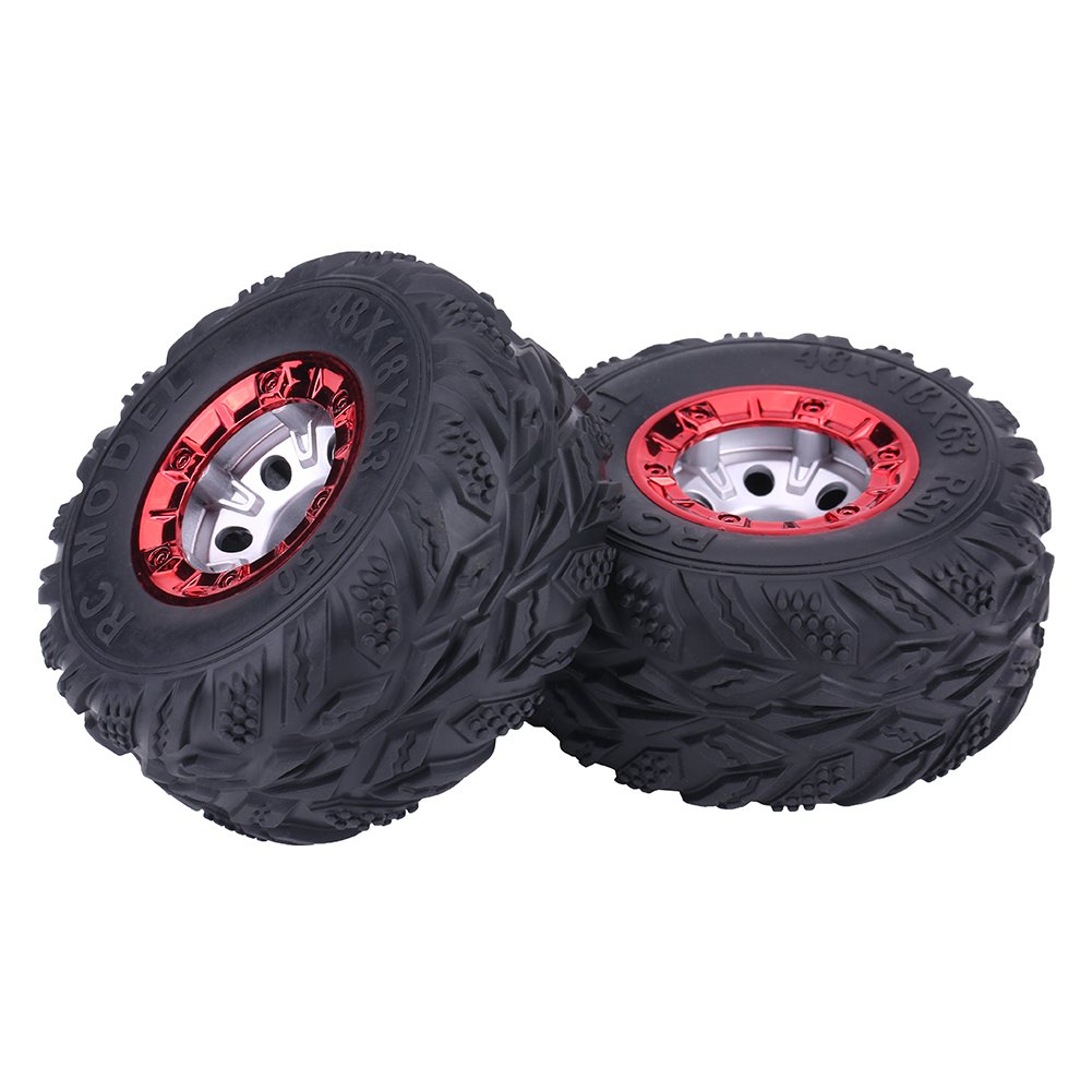 Premium 1:12 RC Car Tires - High Grip Skid-Proof Rubber Wheels with Hubs for FY-CL02 RC Racing Trucks | Off-Road & Track Performance Upgrade