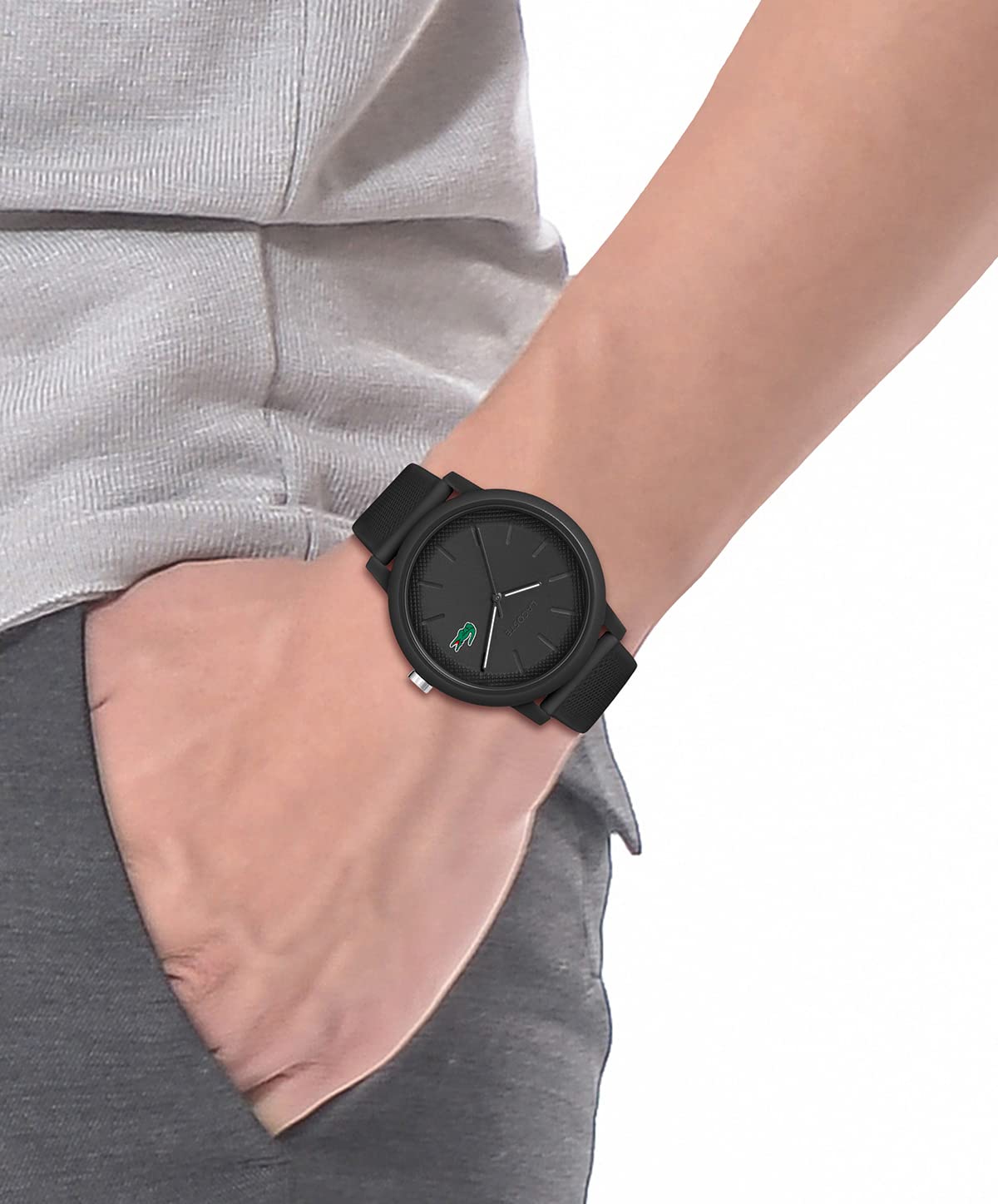 Lacoste Men's 12.12 Chrono Silicone Watch - Waterproof Casual & Sporty Wristwatch for Everyday Wear, Gym & Outdoor Activities