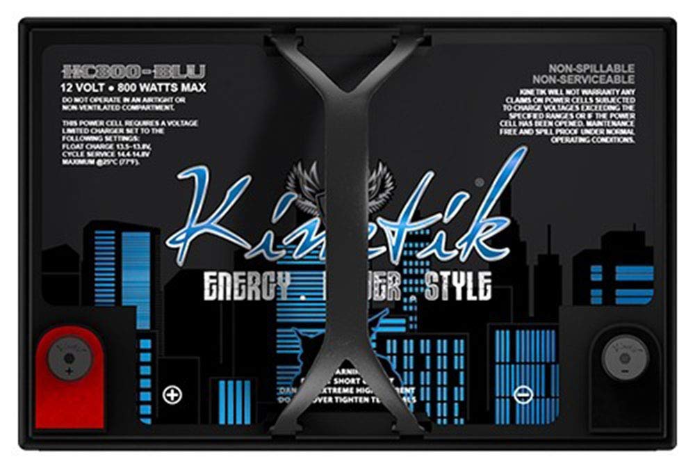 Kinetik HC800 BLU 800W 12V High Performance AGM Deep Cycle Battery for Car Audio Systems - Perfect for Subwoofers, Amplifiers & High-Power Stereo Installations