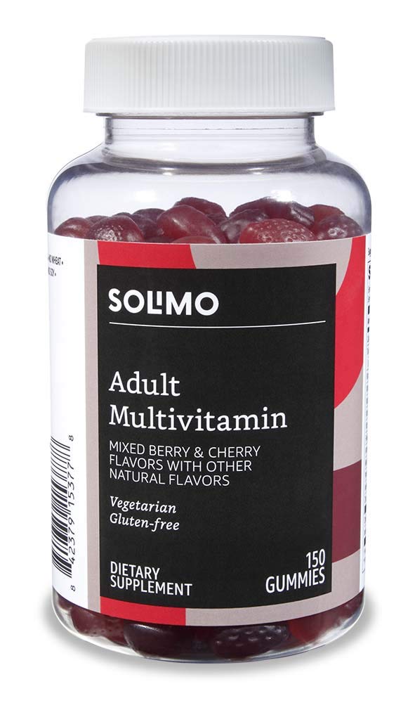 Amazon Basics Adult Multivitamin Gummies with Prebiotic & Probiotic - 150 Multivitamin + 50 Probiotic Gummies - Immune Support, Digestive Health - Daily Supplement for Men & Women - Perfect for Travel & Busy Lifestyles