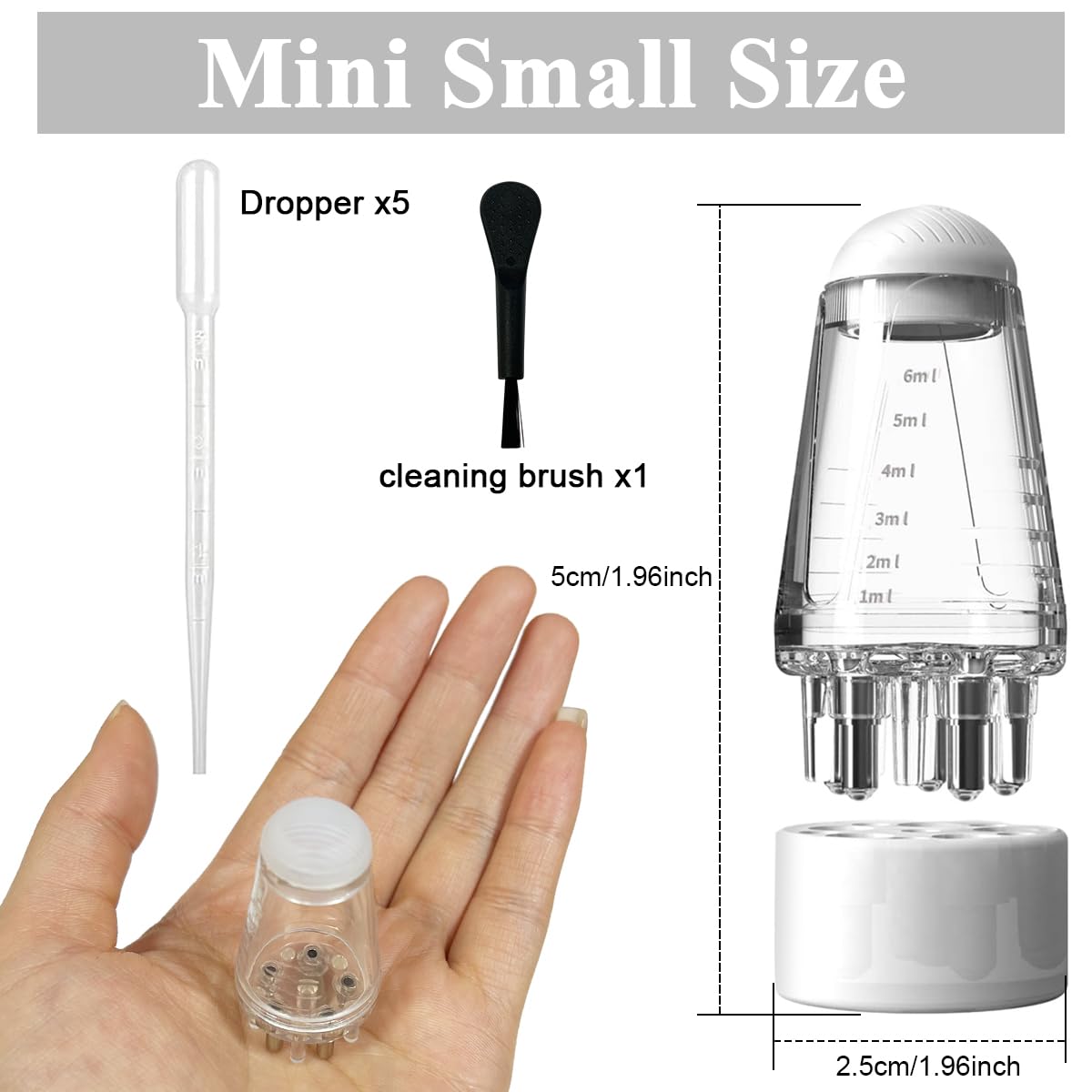 HANNEA® Scalp Applicator Comb for Hair Growth - 5 Water Discharge Columns Hair Oil Applicator Bottle with Scalp Massager - Perfect for Hair Oils, Serums & Treatments - At-Home Hair Care & Salon Use