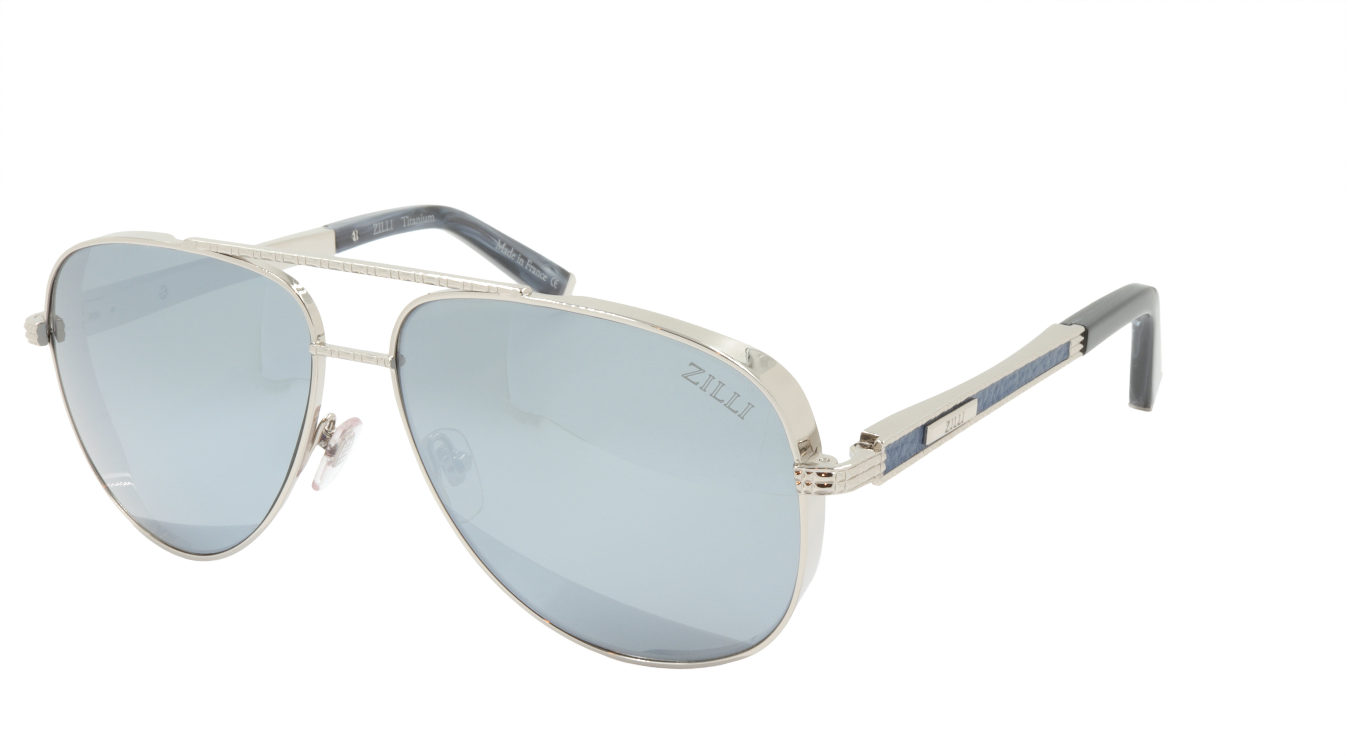 ZILLI Luxury Titanium Acetate Polarized Sunglasses - Handmade in France - Model ZI 65028 C06 - Perfect for Driving, Travel & Fashion