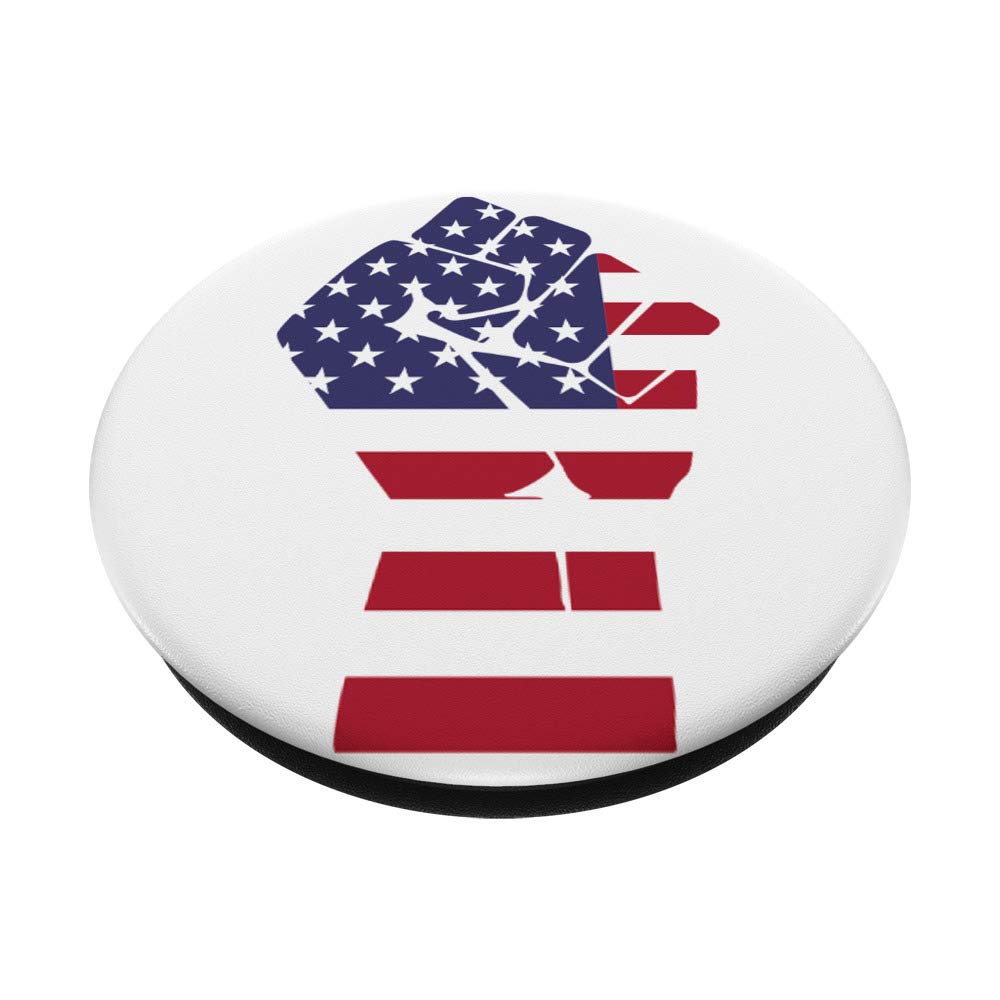 USA Flag Fist Bump Phone Pop Socket - Patriotic Grip for Smartphones, Perfect for Daily Use, Travel & Showing American Pride