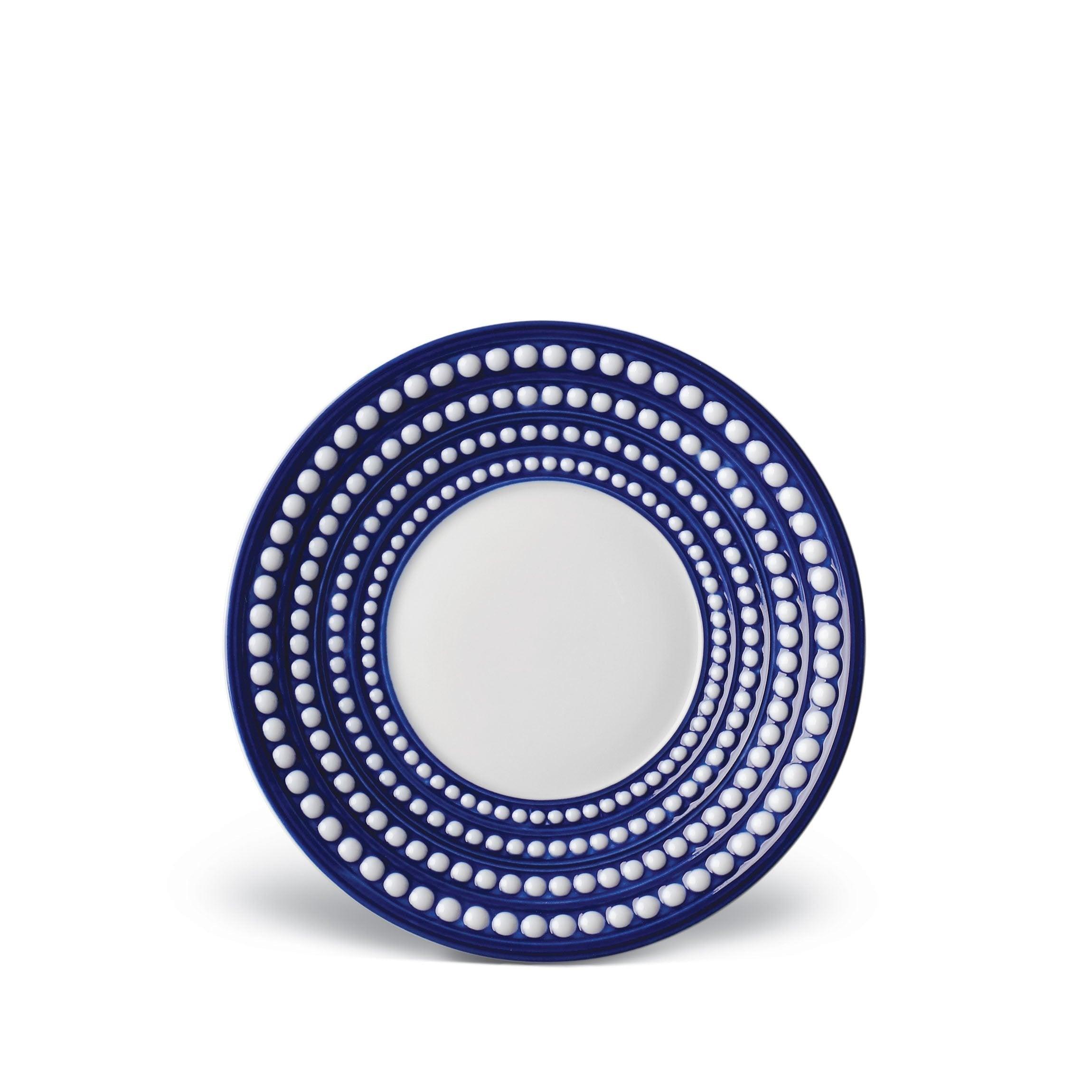 Perlee Saucer Bleu - Elegant Blue Ceramic Saucer for Tea & Coffee | Perfect for Afternoon Tea, Dessert Plates, and Home Decor