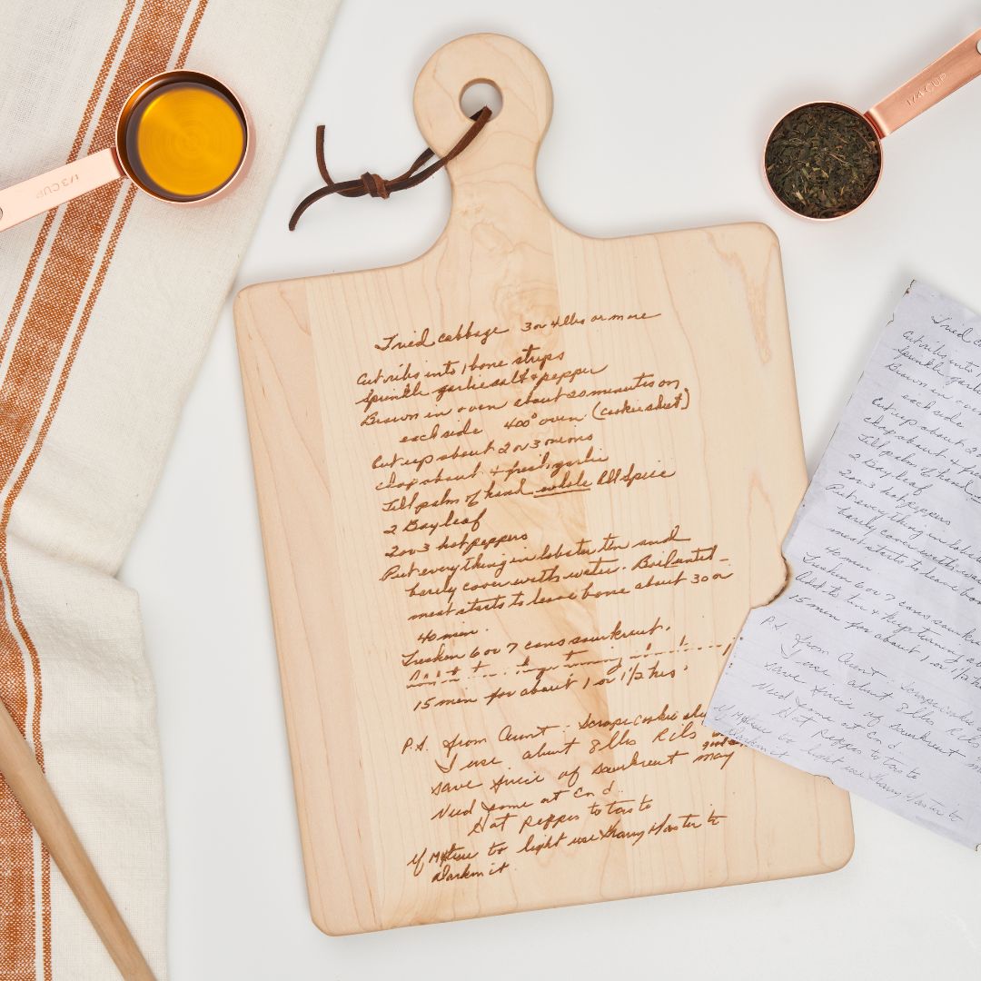 Personalized Engraved Maple Recipe Board - 16
