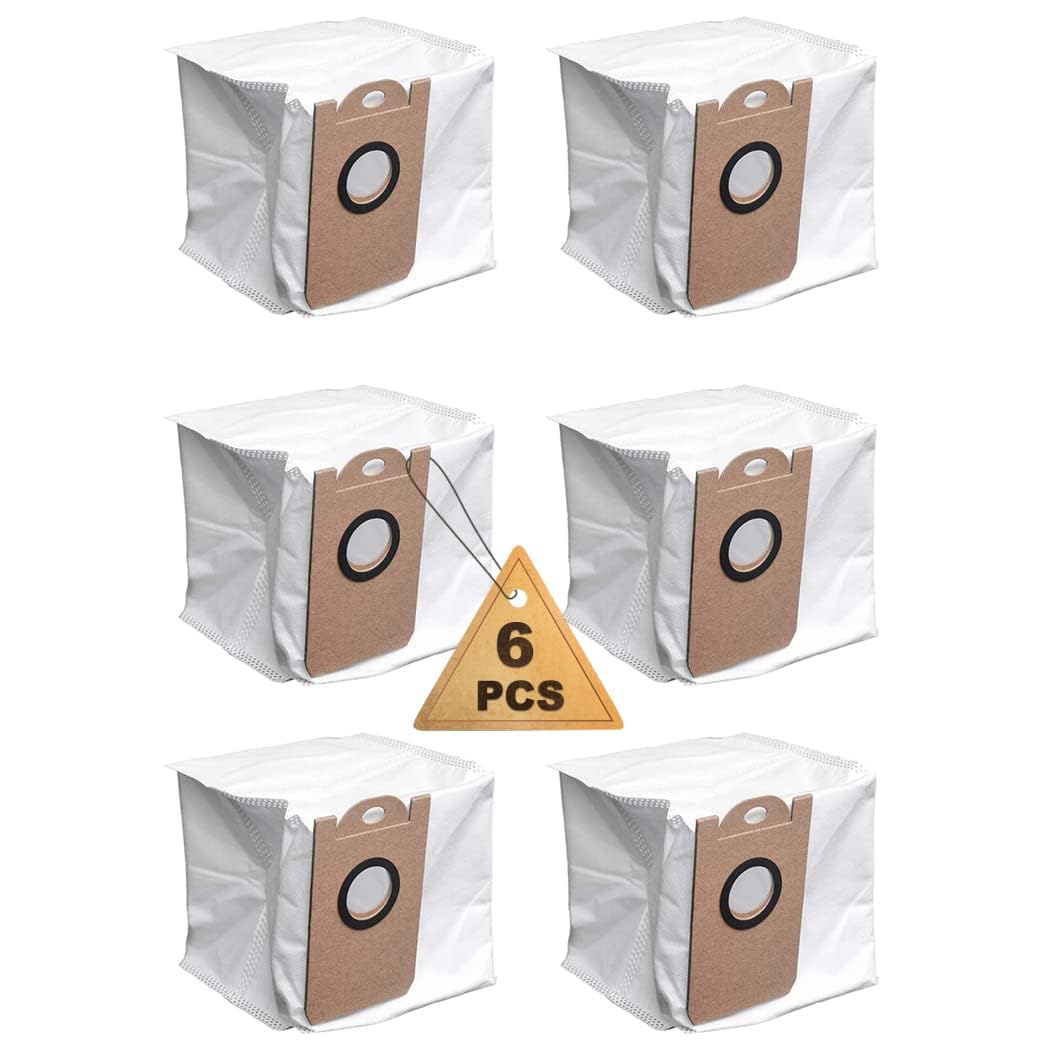 6 Pack Leakproof Large Capacity Dust Bags for iHome AutoVac Nova & Proscenic M7 Pro - Vacuum Cleaner Accessories for Pet Hair, Hard Floors & Deep Cleaning
