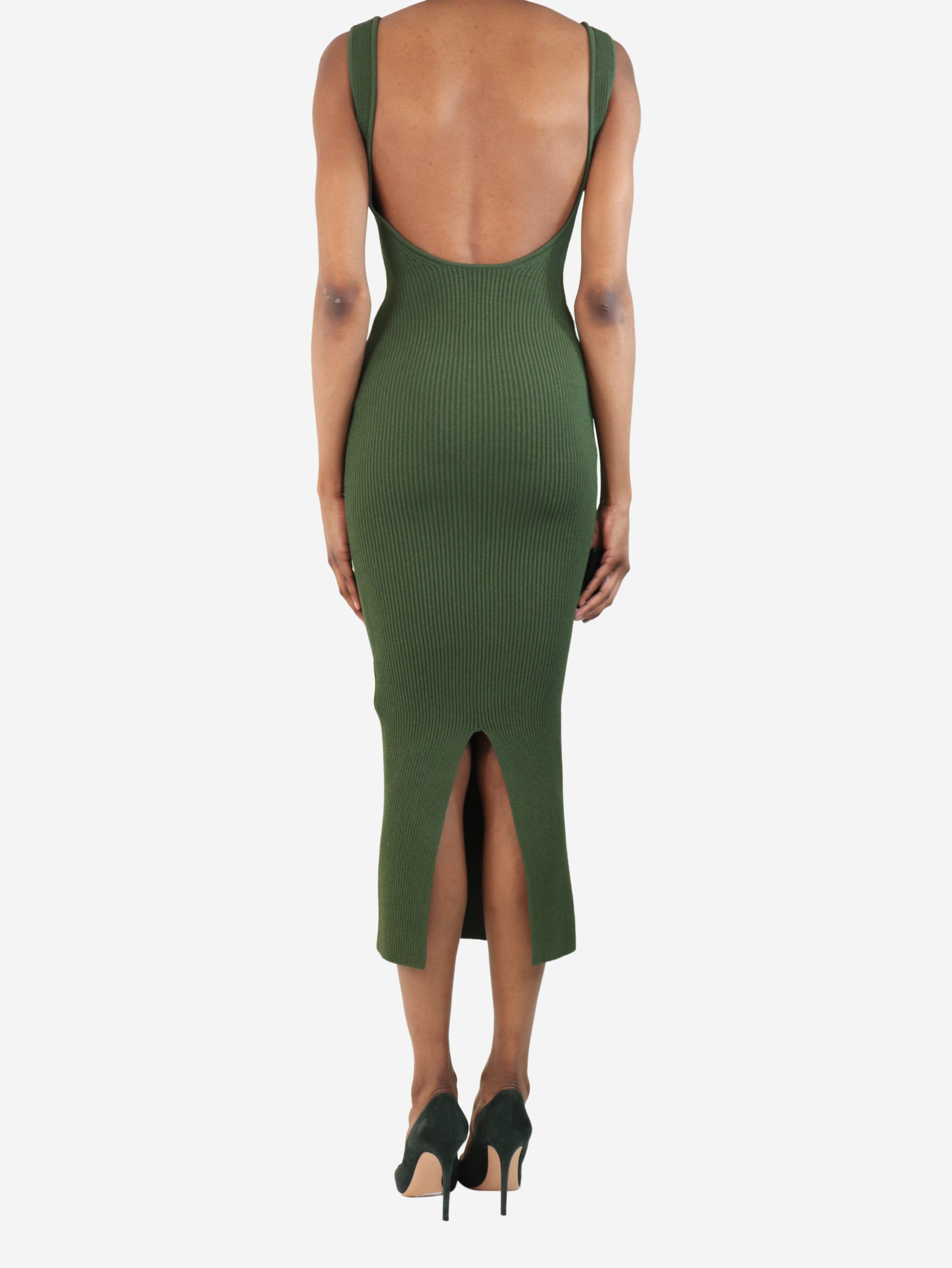 Green Jayne Ribbed Midi Dress - Size XS | Women's Fashion for Casual Outings, Date Nights & Office Wear