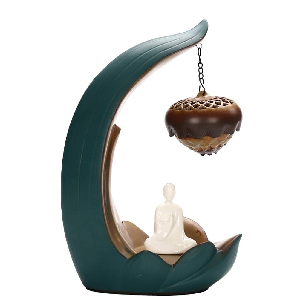Ceramic Backflow Incense Burner Holder - Elegant Home Decor for Aromatherapy, Meditation & Office Relaxation | Perfect Gift for Yoga Lovers & Spiritual Spaces