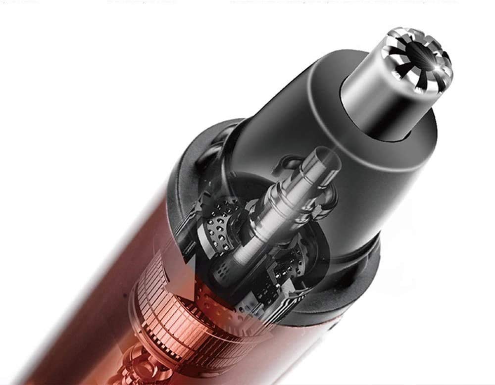 Professional USB Rechargeable Eyebrow & Facial Hair Trimmer for Men & Women - Waterproof Double-Edge Stainless Steel Blade - Rose Gold | Perfect for Travel, Grooming & Personal Care