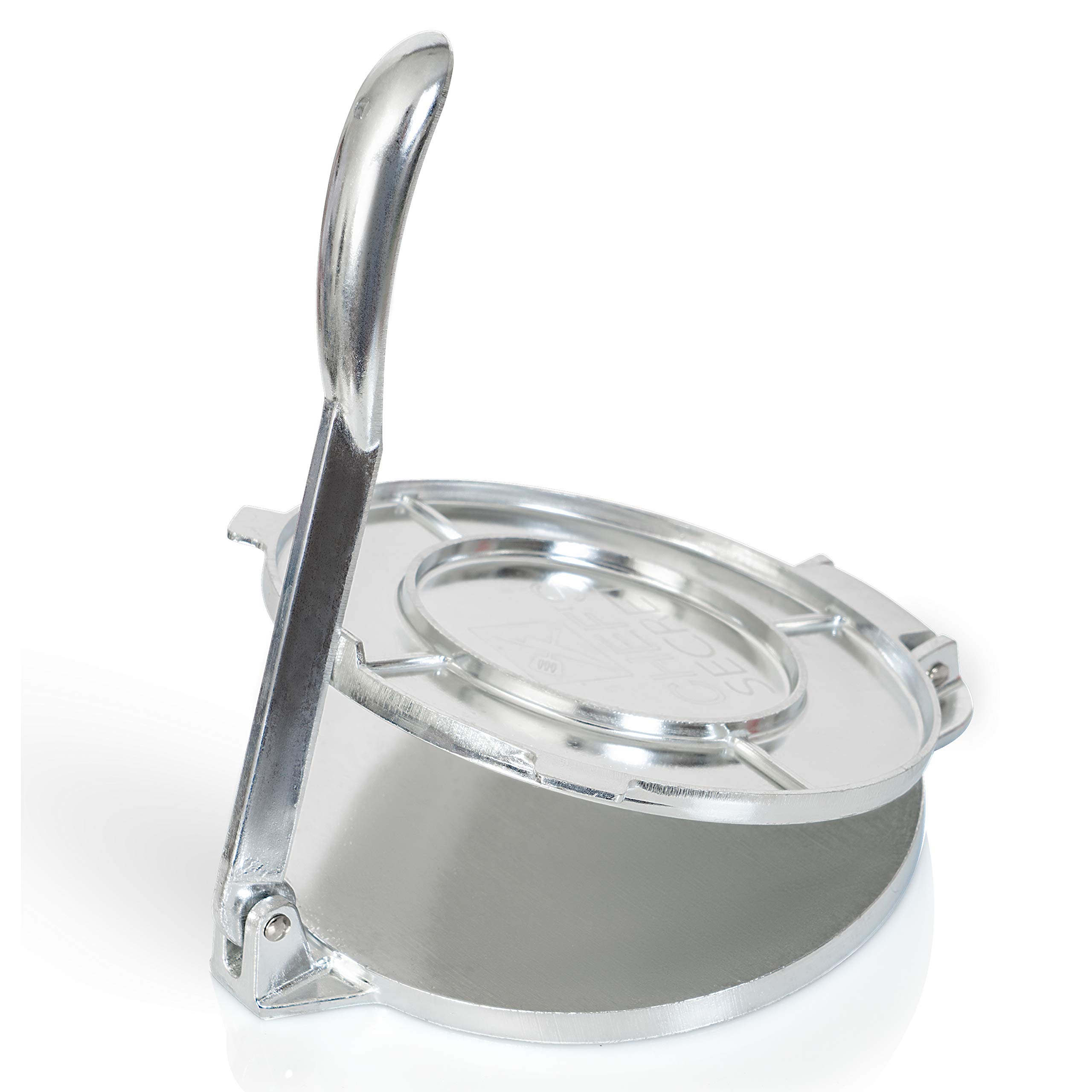 Chef's Secret 8 Inch Aluminum Tortilla Press - Professional Tortilla Maker, Roti Press & Dough Press for Homemade Flatbreads - Perfect for Mexican, Indian Cuisine & Baking at Home