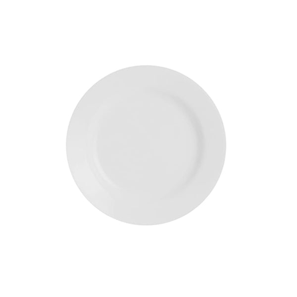 4-Piece White Salad Plate Set - Durable Porcelain Dinner Plates for Everyday Use, Entertaining & Family Meals | American Made