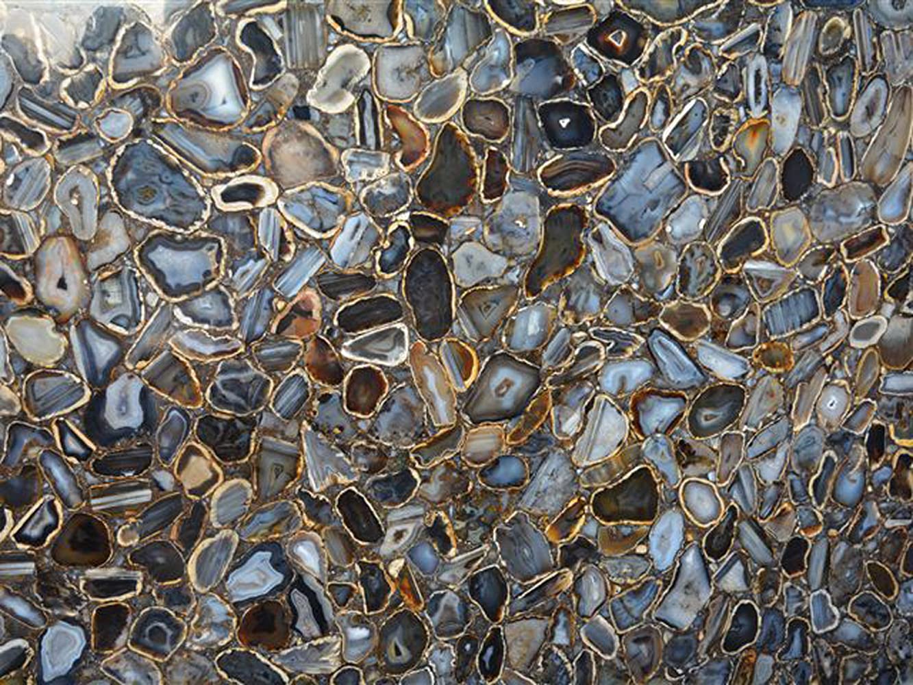 Natural Agate Stone Rectangle Table Top - 60