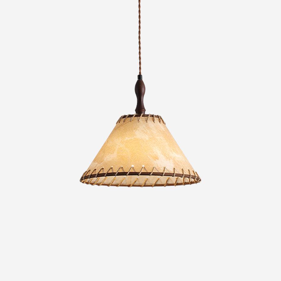 Modern Fabric Pendant Lamp - Handwoven Rattan Hanging Light for Dining Room, Bedroom, Living Room & Kitchen | Boho Chic Ceiling Fixture with Warm Ambient Lighting