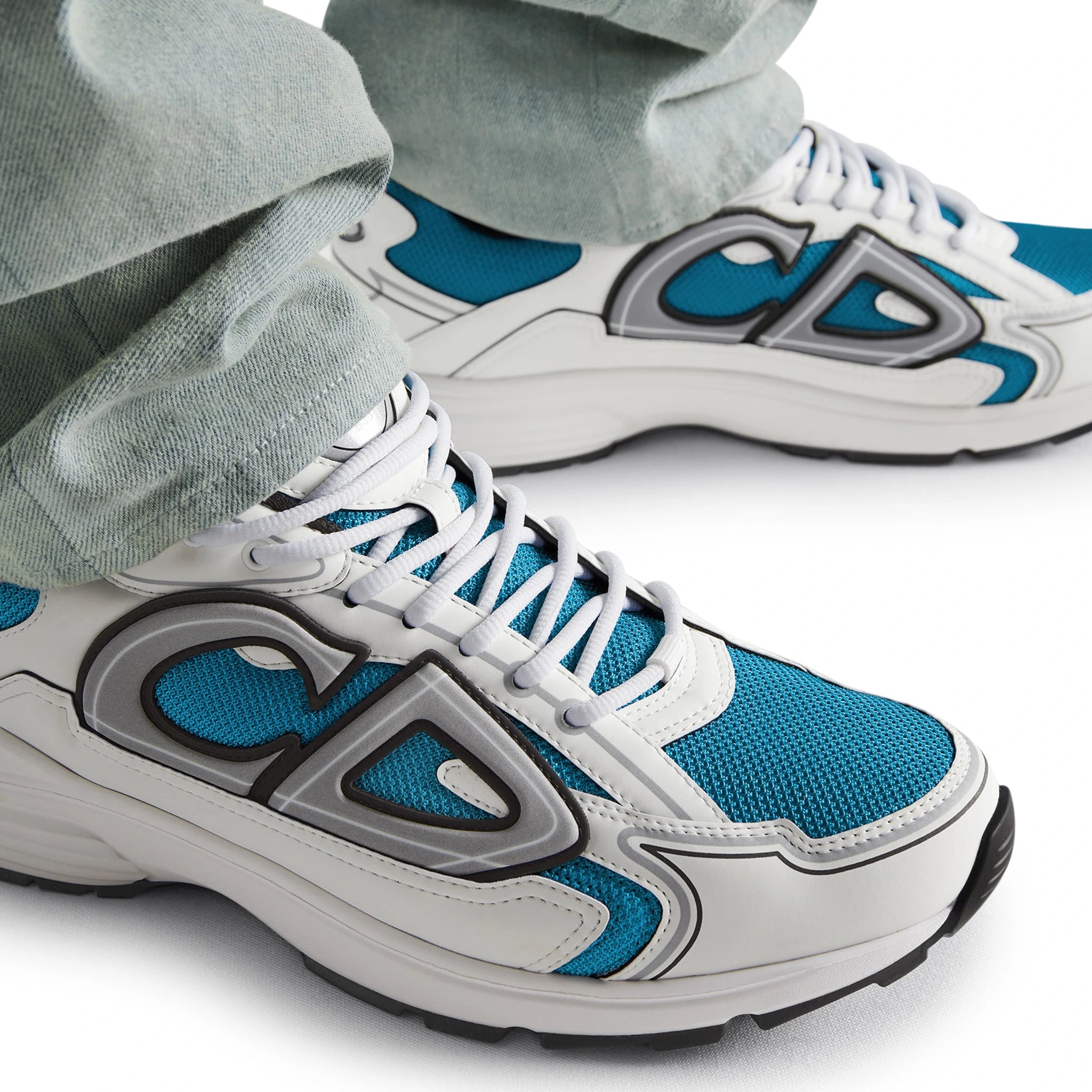 Dior B30 Blue and White Sneakers - Stylish Luxury Trainers for Men & Women | Perfect for Casual Wear, Running, and Gym Workouts