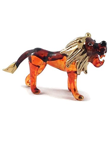 Mini Glass Blown Lion Figurine - 2.5