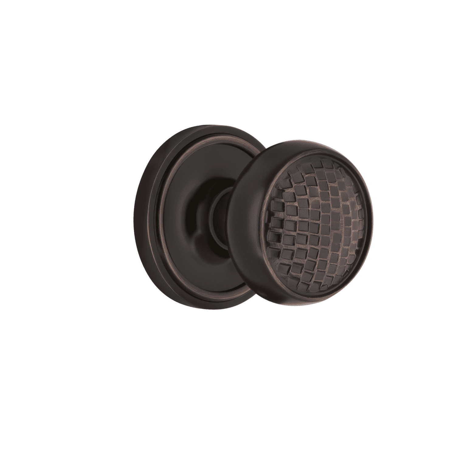 Timeless Bronze Classic Rosette with Craftsman Knob - Vintage Door Hardware for Home & Office Decor