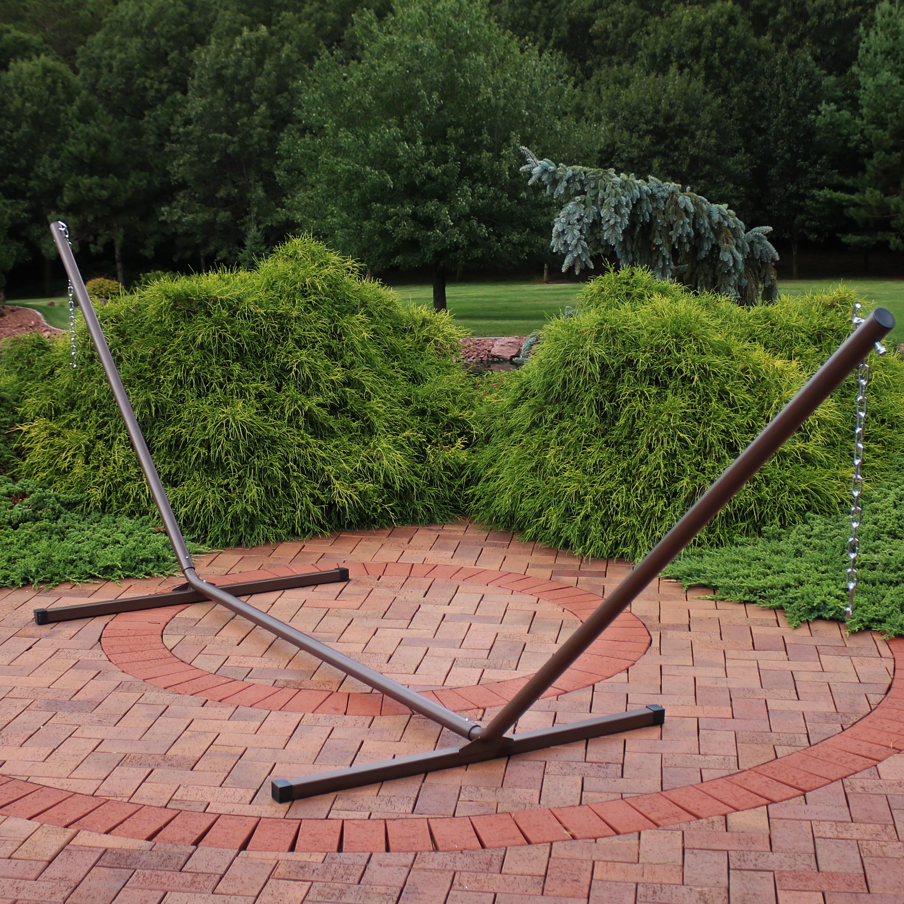 Heavy Duty Steel Hammock Stand for Outdoor Relaxation - Supports Up to 450lbs - Portable Backyard Hammock Frame for Patio, Garden, Poolside & Camping Use