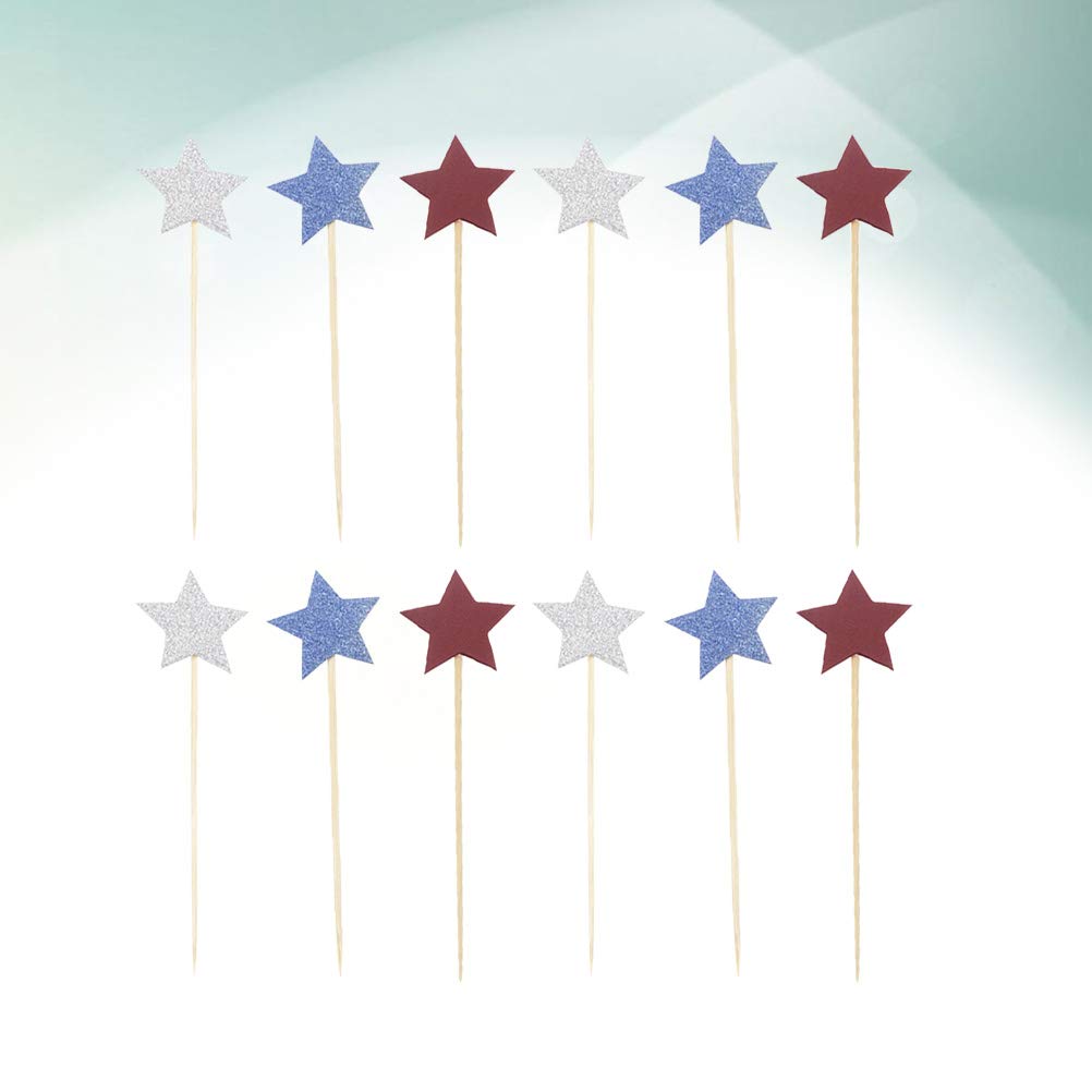 100pcs Star-Shaped Glitter Cupcake Toppers for Baby Birthday Party, Baby Shower, Wedding, and Holiday Celebrations - Edible Cake Decorations for Desserts and Baking