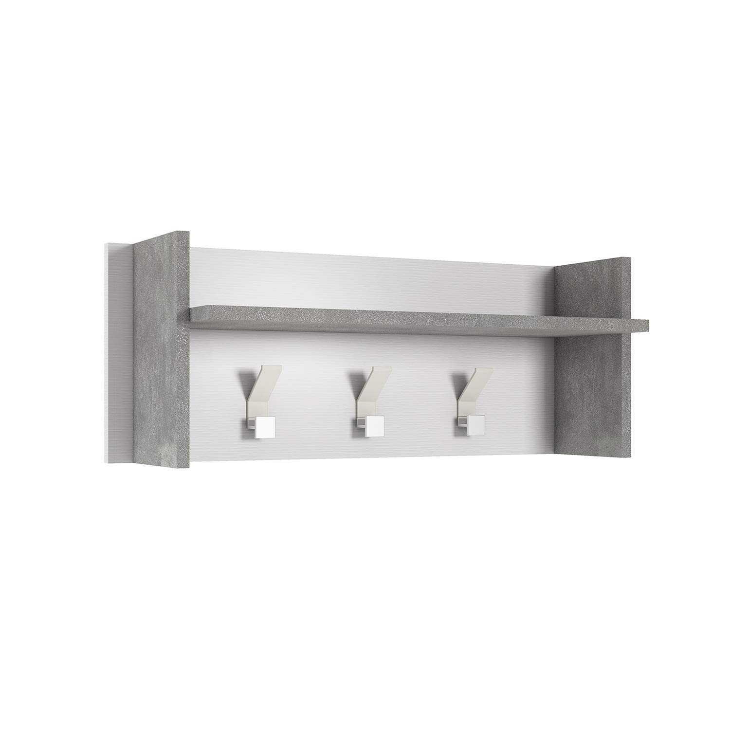 Casabianca Bel Air Coat Rack - Modern Entryway Organizer with Concrete Grain Melamine Finish - Perfect for Hallway, Foyer & Mudroom Storage