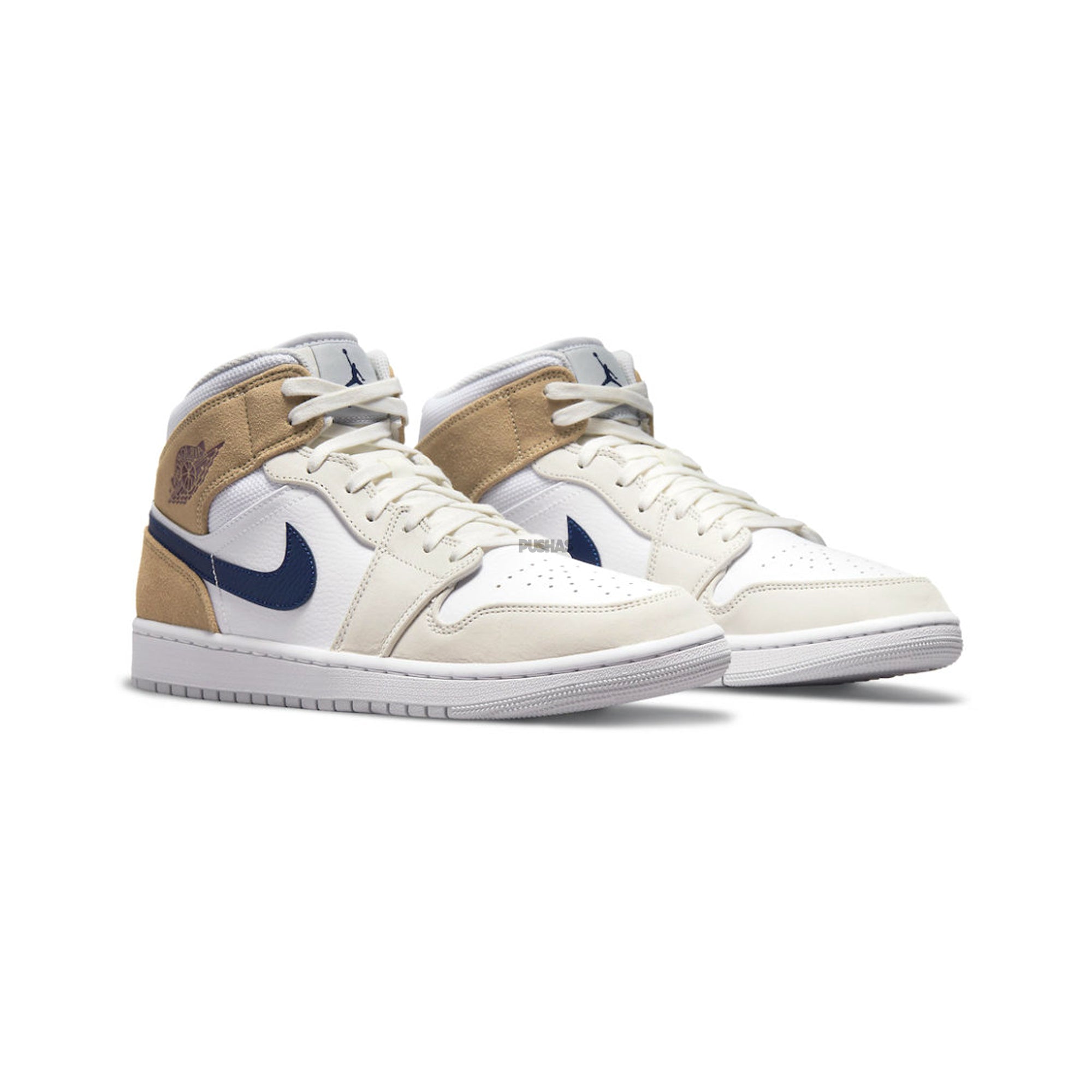 Air Jordan 1 Mid MEM2 'Tan Suede' Basketball Shoes (2021) - Men's Sneakers for Casual Wear, Street Style & Court Performance