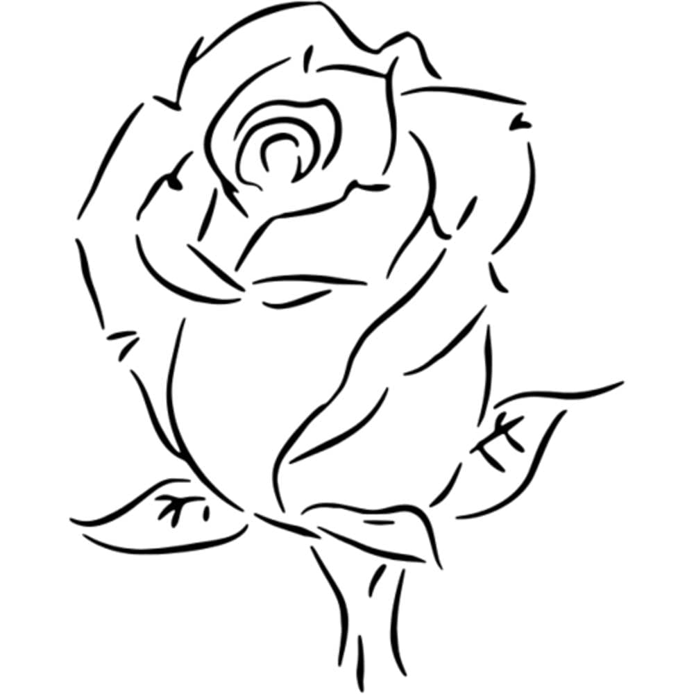 A5 Rose Wall Stencil Template - WS00004880 - DIY Home Decor for Bedroom, Living Room, Nursery & More - Reusable Painting Pattern for Creative Wall Art Projects