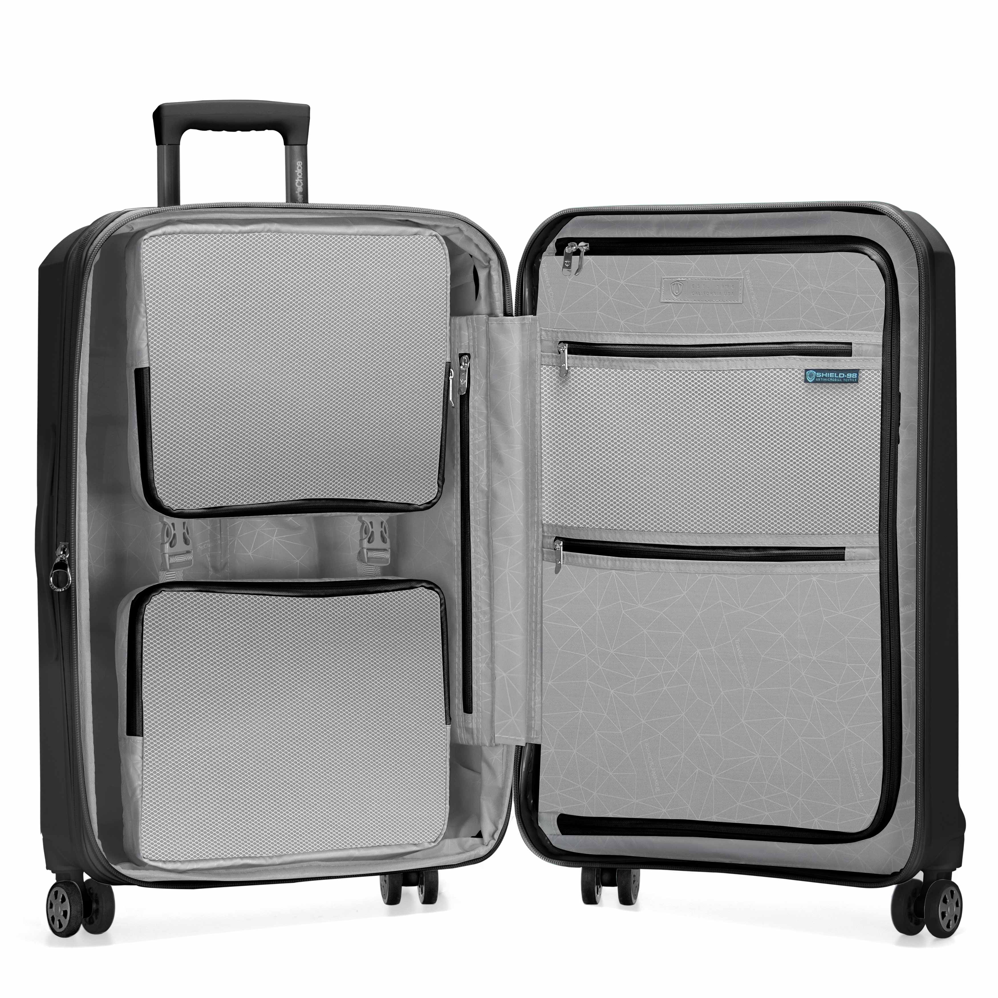 Pagosa Medium Checked Luggage - Lightweight Durable Suitcase for Travel, Business & Vacation - Spinner Wheels & TSA Lock - Perfect for Airplane Carry-On & Road Trips
