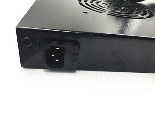 1U Rack Mount Server Cooling System with 4 High-Speed Fans | Digital Temperature Control for Data Centers & Server Rooms | Perfect for Network Equipment Racks and IT Infrastructure Cooling