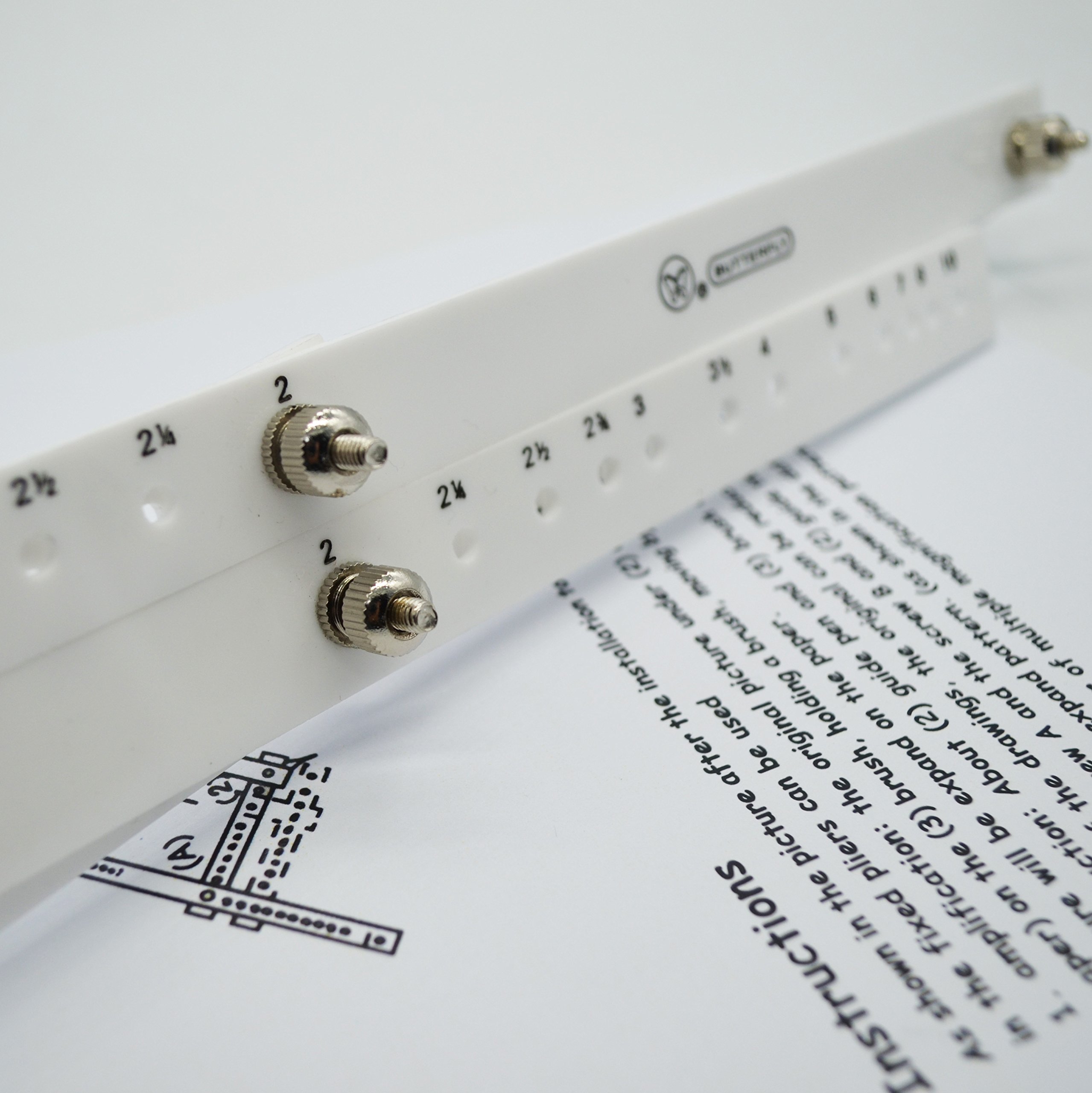 Professional Artists Plexiglass Pantograph - 10X Scaling Ruler for Drawing, Copying, Reducing & Enlarging Artwork | Perfect for Sketching, Drafting & Art Reproduction (White)