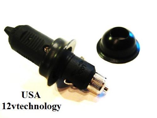 Marinco 12V Cigarette Lighter Plug with LED Light - Perfect for Boats, RVs, and Car Charging Accessories