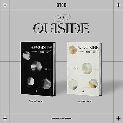 BTOB 4U : OUTSIDE Special Album [SILENT / AWAKE] - Random Version CD + 96p Photo Book + Lyric Paper + Invitation Card + Post Card + Photo Card + Film Photo Card - K-Pop Collectors Edition - Perfect for Fans, Gifts, and Music Enthusiasts