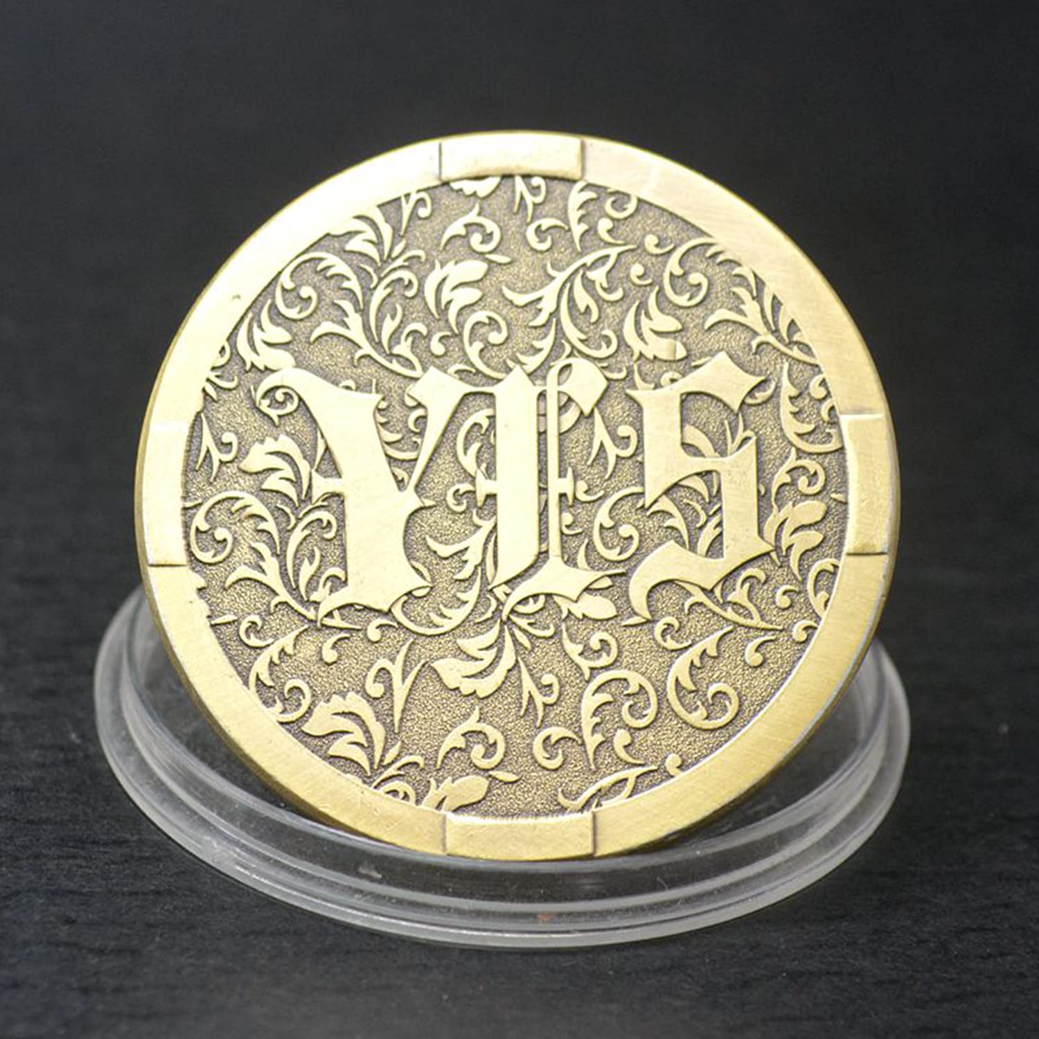 Joygulls Novelty Decision Maker Coin - Gold YES NO Challenge Coin for Fun Choices, Games, and Decision Making - Perfect for Gifts, Parties, and Office Use