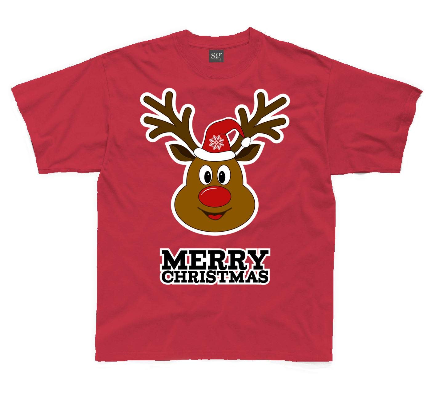 Funny Rudolph Christmas Kids T-Shirt - Cute Holiday Graphic Tee for Boys & Girls - Perfect for Christmas Parties, Family Photos & Festive Gift Giving