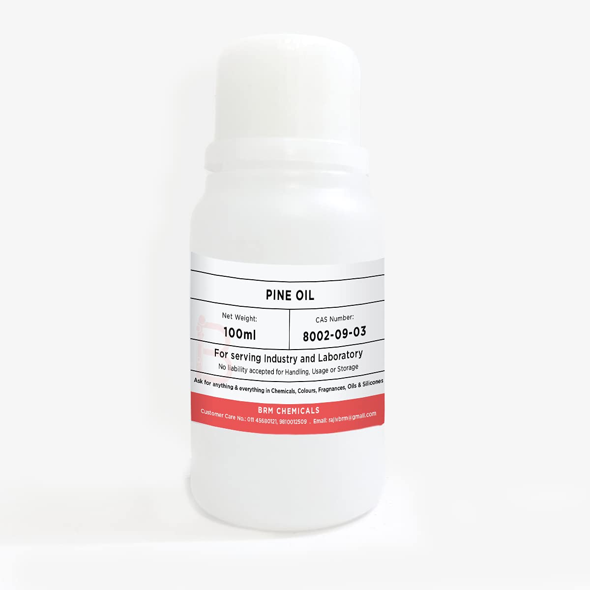 BRM Chemicals 100% Pure Pine Oil - 100ml for Soap Making, Shampoo, Cosmetics, Moisturizing Lotion | DIY Personal Care for Face, Hair, Skin & Body Mask | Natural Aromatherapy & Household Cleaning Uses (Pack of 1)