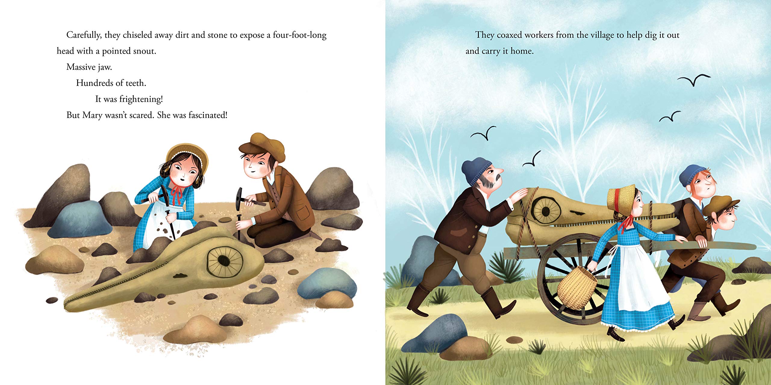 Dinosaur Lady: Mary Anning, First Paleontologist - Kids Fossil Book & Science Gift