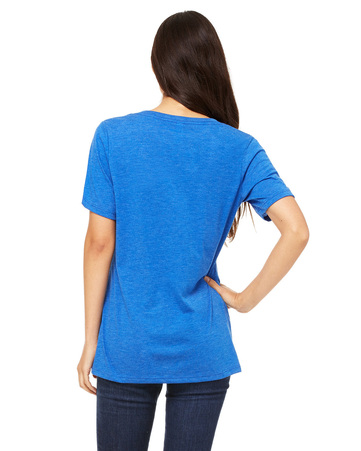 Bella + Canvas 6405 Women's Relaxed Fit Jersey V-Neck T-Shirt - Soft Cotton Tee for Casual Wear, Workout & Everyday Comfort