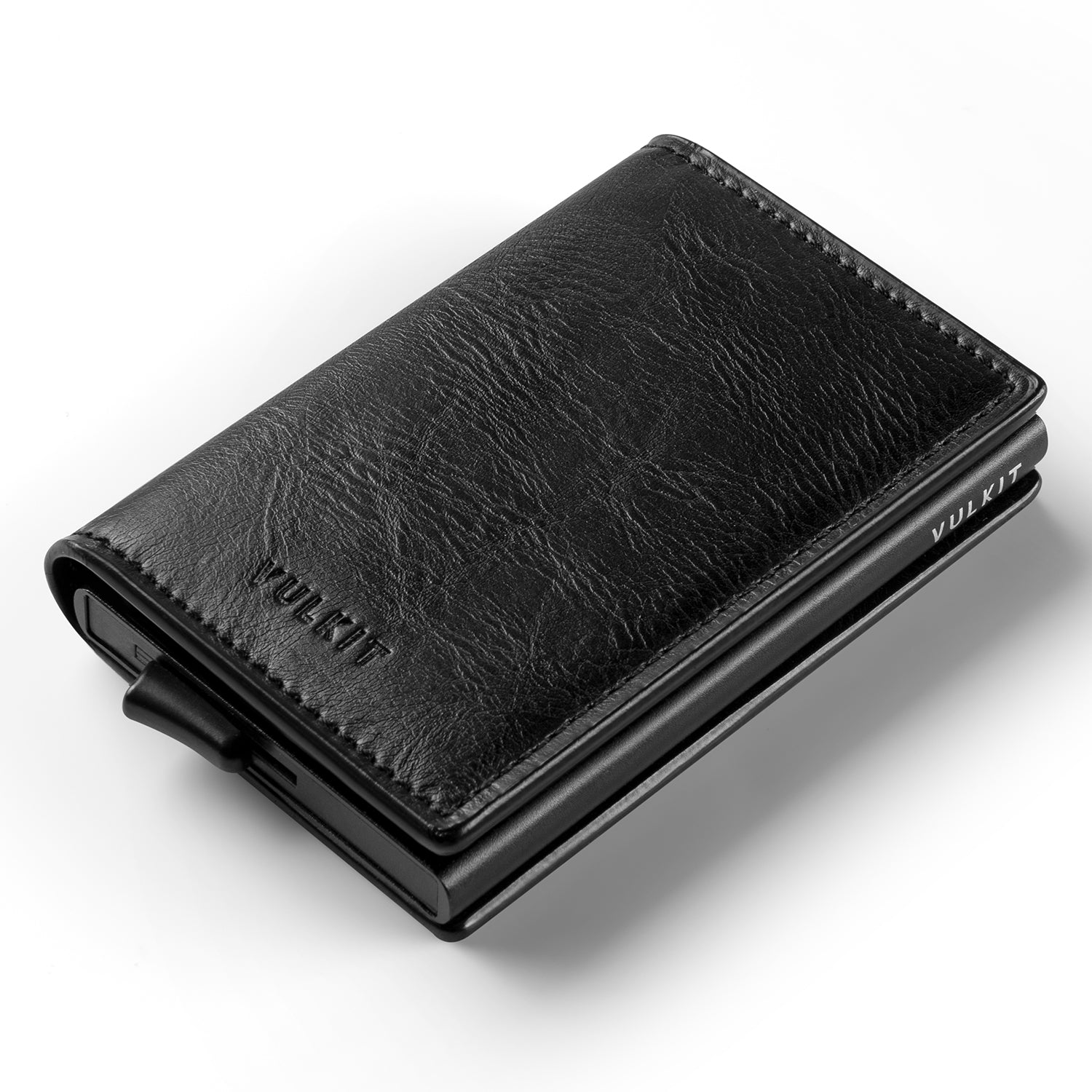 VC200 Slim Aluminum Card Holder with RFID Blocking - Built-in Back Slot Wallet for Credit Cards & IDs - Perfect for Travel, Business, and Everyday Carry