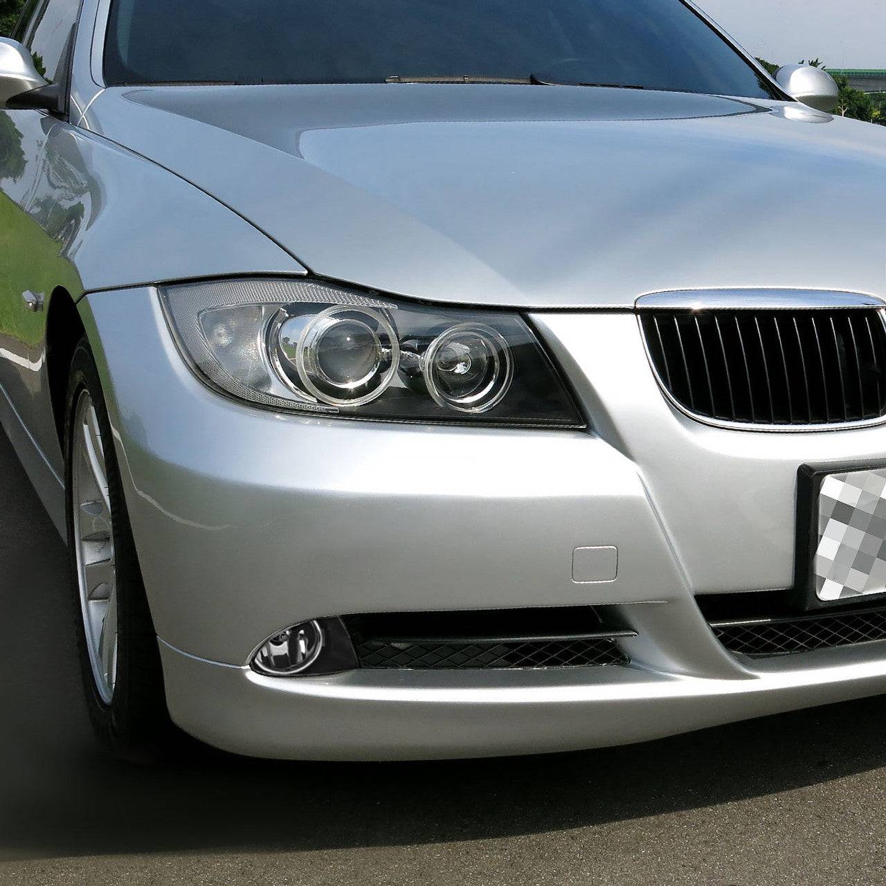 2006-2008 BMW E90 3 Series Fog Lights (325i/330i/328i/335i) - Chrome Housing & Clear Lens Replacement for Enhanced Visibility in Rain & Fog
