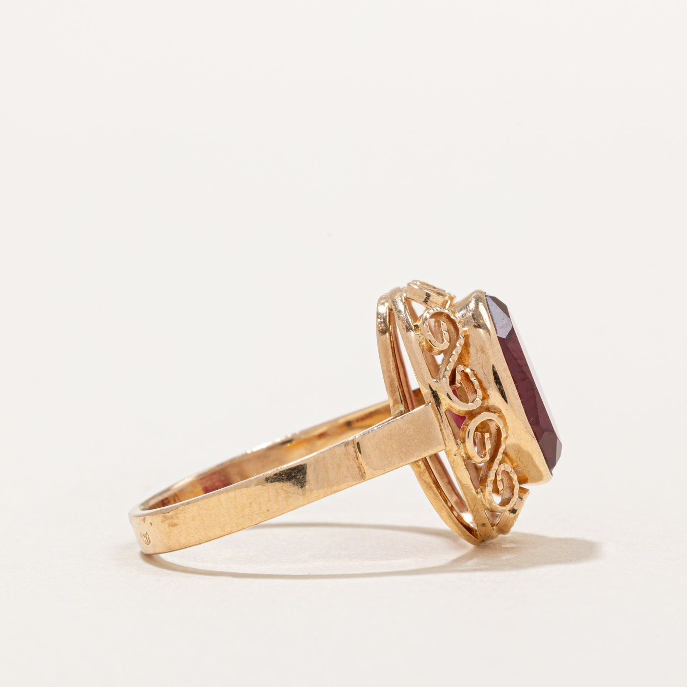 3.60ct Synthetic Ruby Cocktail Ring - Size 6.25 - Elegant Statement Jewelry for Parties, Weddings & Special Occasions