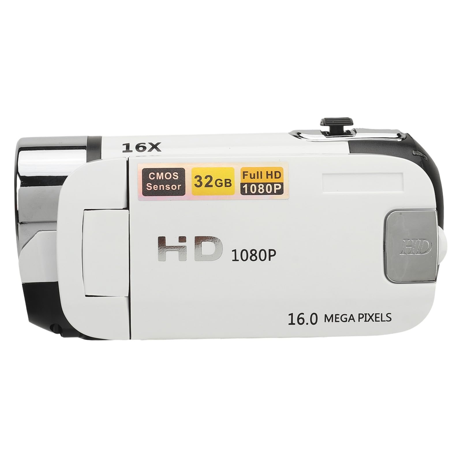 16MP Digital Camera with Rotating LCD Screen & Fill Light - HD Video Recorder for Baby Growth, Vlogging, Travel Photography (White) - Perfect for Capturing Precious Moments, Family Events and Content Creation