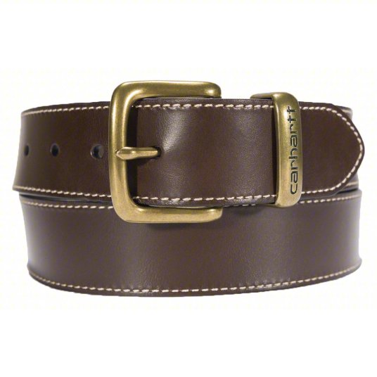 Premium Genuine Leather Engraved Buckle Jean Belt for Men - Classic Brown - Perfect for Casual Wear, Jeans & Everyday Outfits