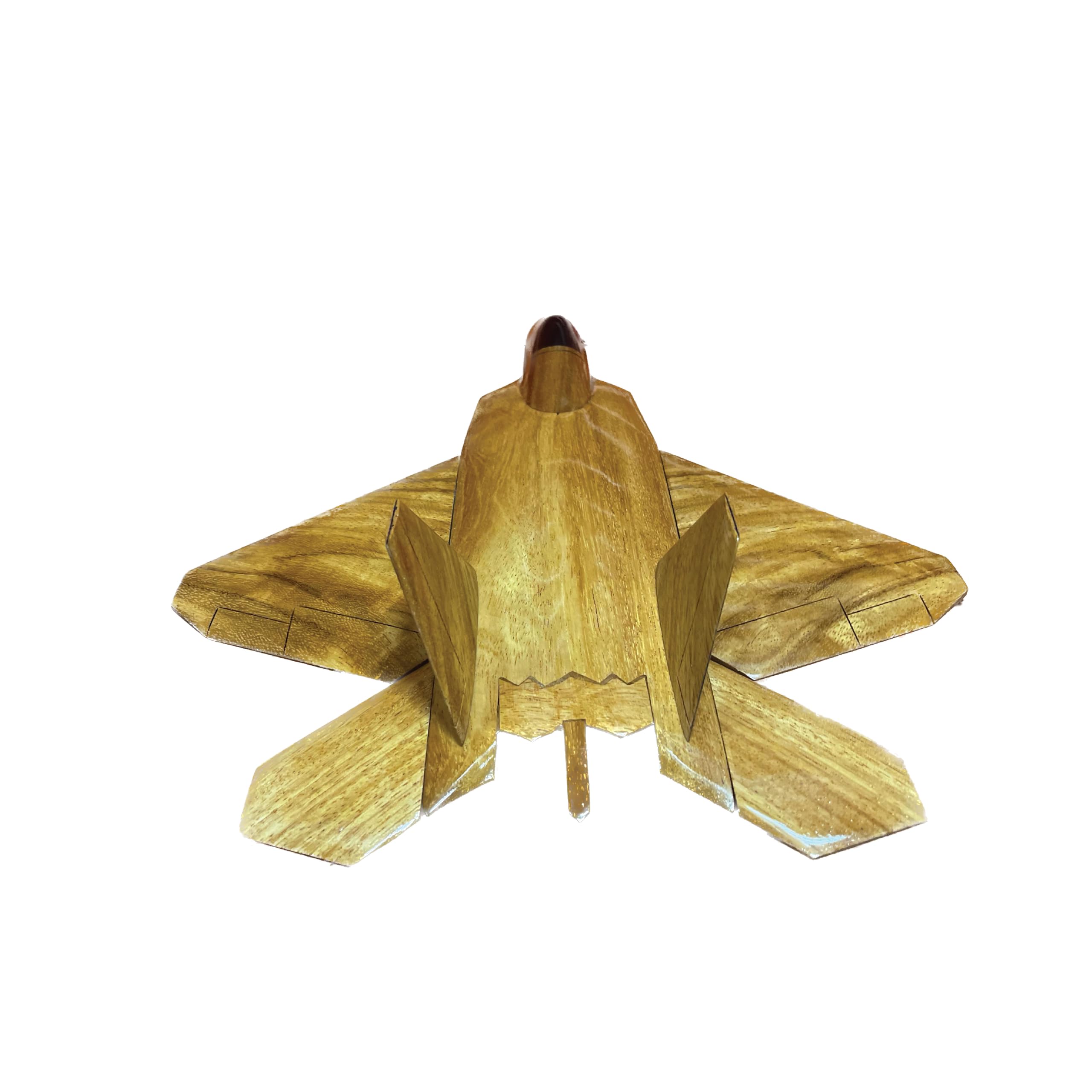 F22 Raptor Fighter Jet Mahogany Wood Desktop Model - Perfect Military Aircraft Collectible for Office Decor, Gift for Aviation Enthusiasts & Home Display