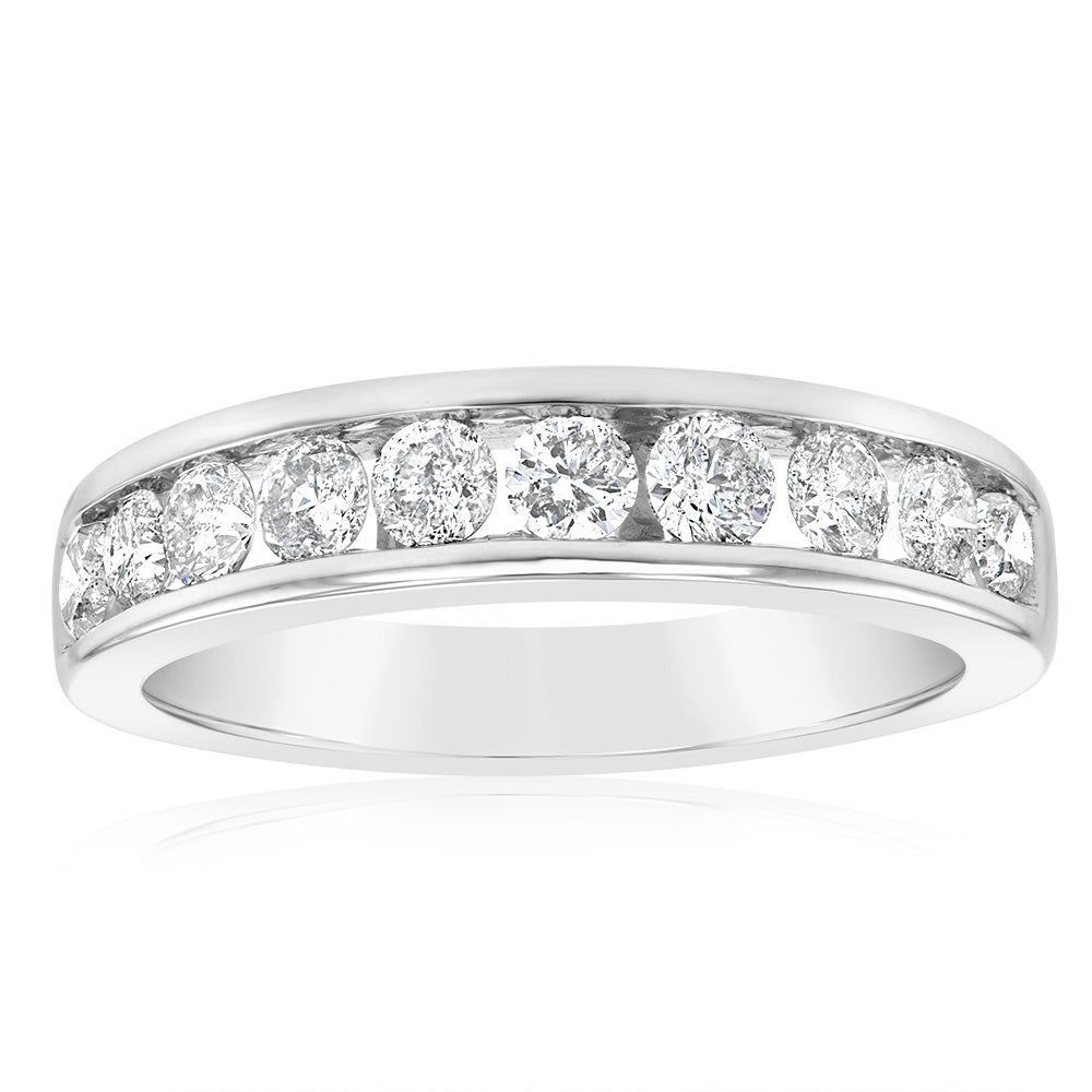 0.80 Carat Diamond Eternity Ring in 10K White Gold - Perfect for Anniversaries, Weddings & Special Occasions