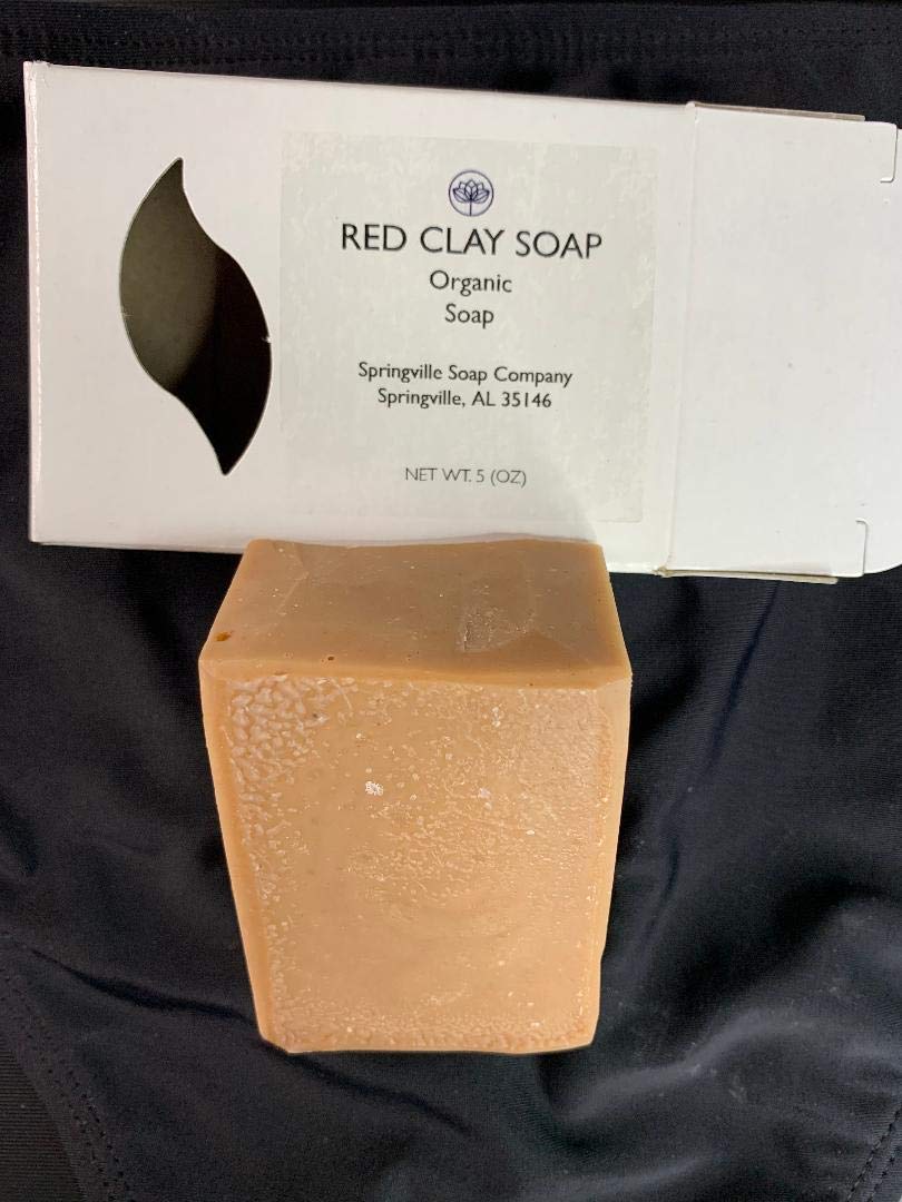 Natural Red Clay Soap for Face & Body - Deep Cleansing & Detoxifying Bar Soap for Acne, Oily Skin & Pores - Handmade Organic Skincare for Men & Women - Perfect for Daily Use & Spa Treatments