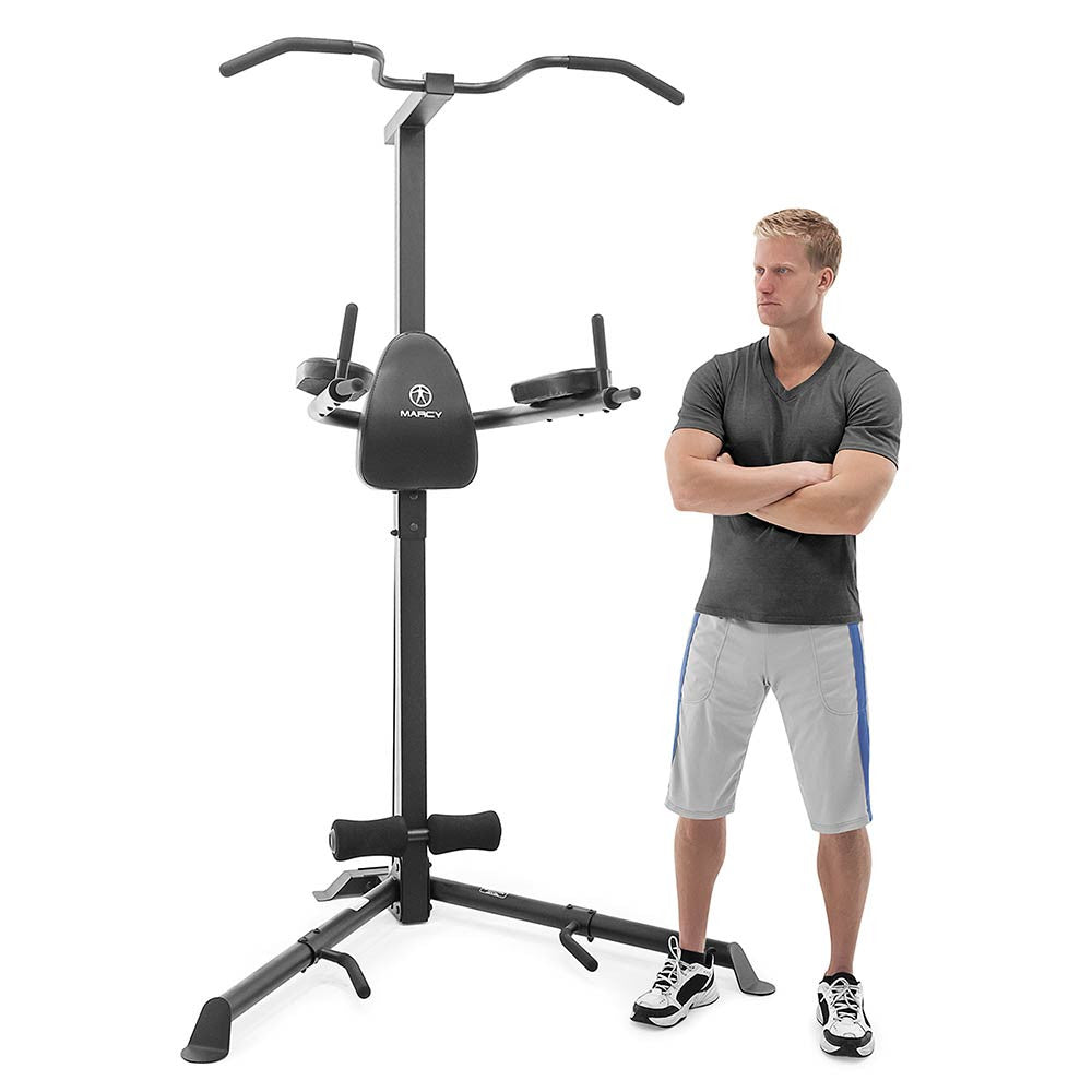 Marcy TC 3508 Power Tower - Adjustable Pull Up & Dip Station for Home Gym Workouts - Perfect for Strength Training, Calisthenics & Bodyweight Exercises