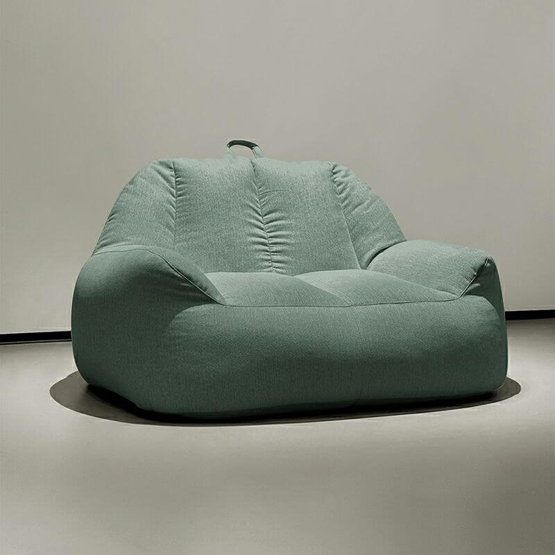 Premium Large Solid Color Cotton Blend Bean Bag Chair - Pre-Filled with Polypropylene Beans for 2 People - Perfect for Living Room, Game Room & Dorm Relaxation
