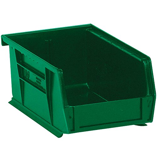 Aviditi 24-Pack Green Plastic Stackable & Hangable Storage Bins - 7.38