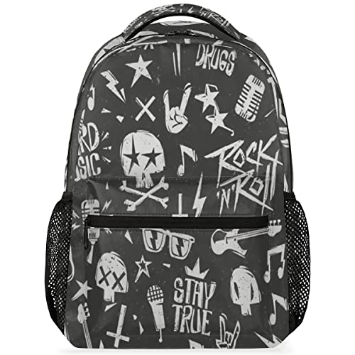 Hard Music Skull Rock Elements