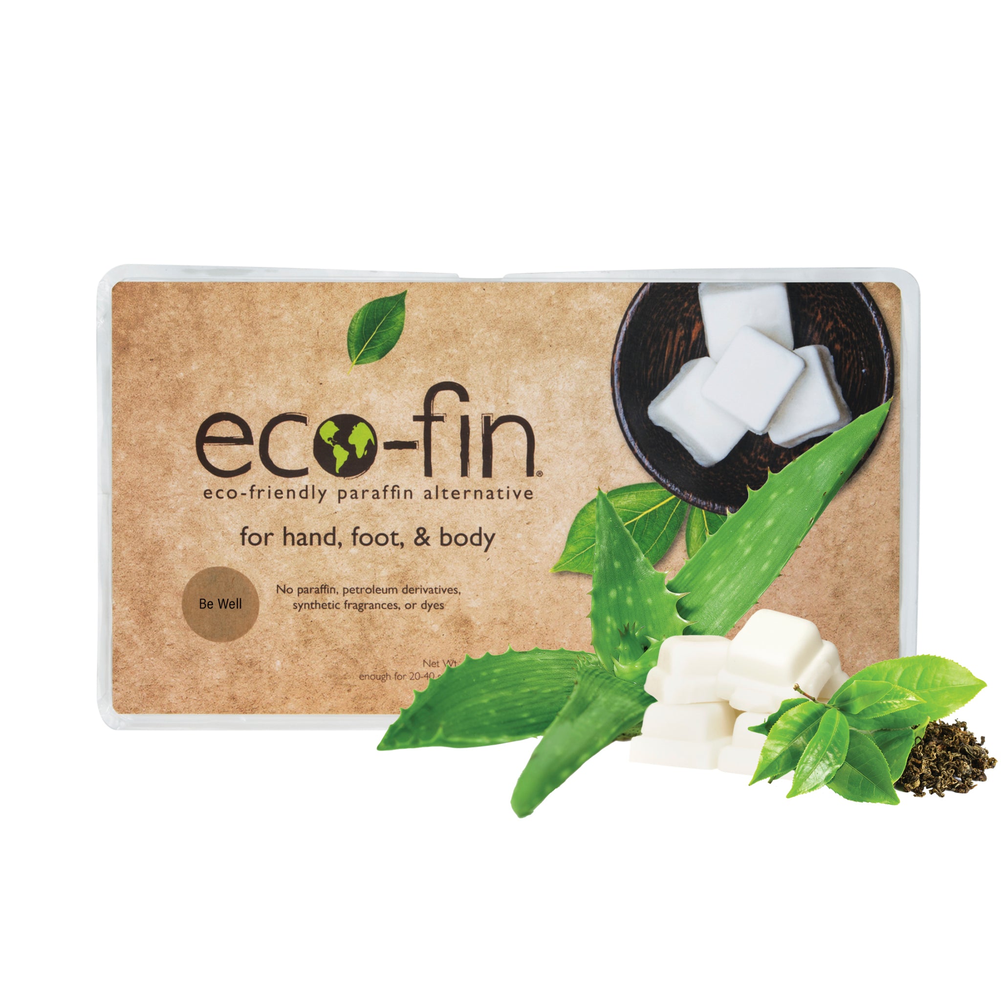 Eco Fin Be Well Green Tea & Aloe Paraffin-Free Nail Treatment - Natural Cuticle Care for Salon & Home Manicures