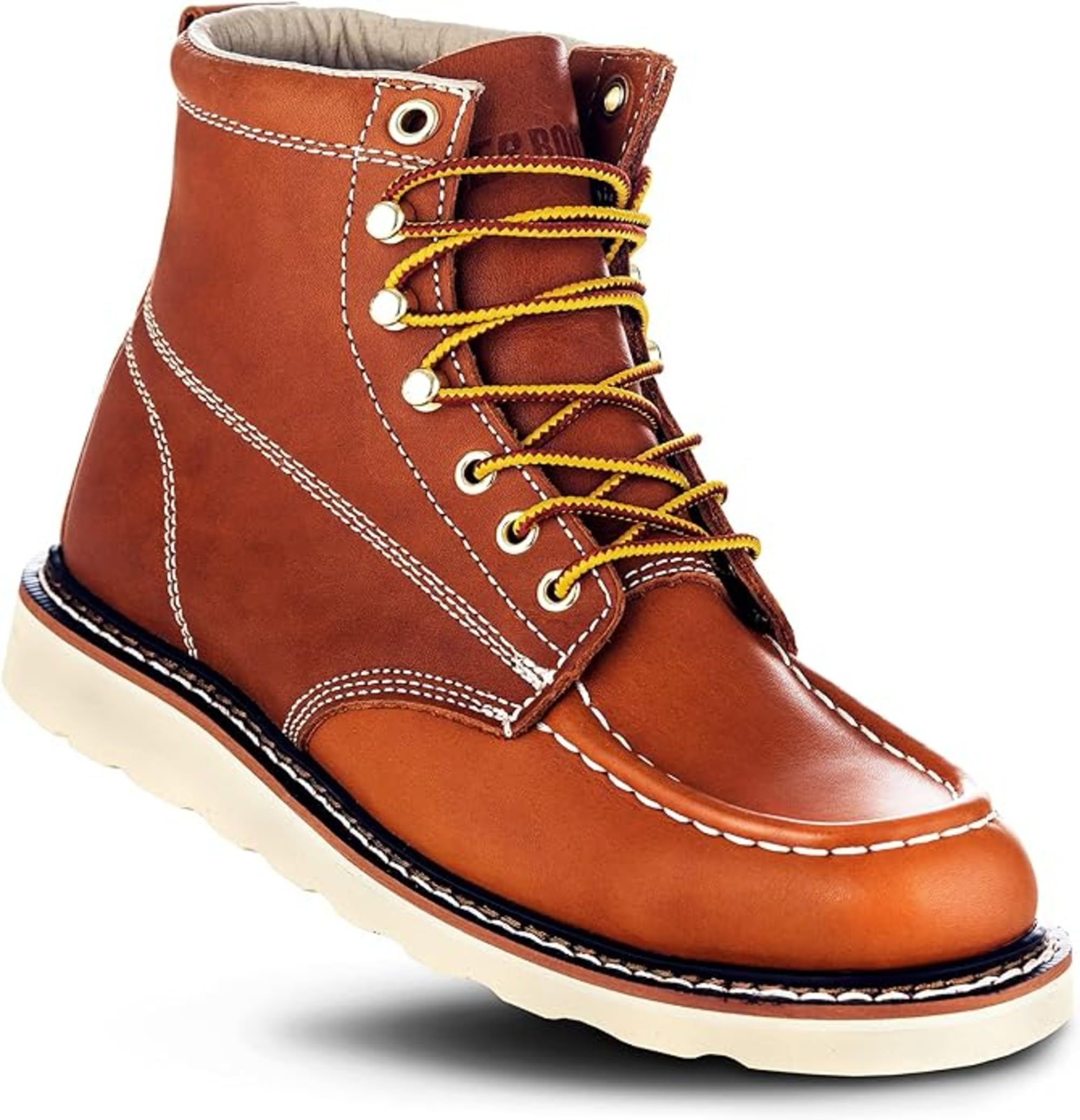 EverFit Lightweight Men's Work Boots - Anti Slip, Shock Absorption, Oil Grain Leather with Goodyear Welt - Durable Construction Boots for Electricians, Roofing & Industrial Work - Perfect for Job Sites, Outdoor Labor & Heavy Duty Work Environments