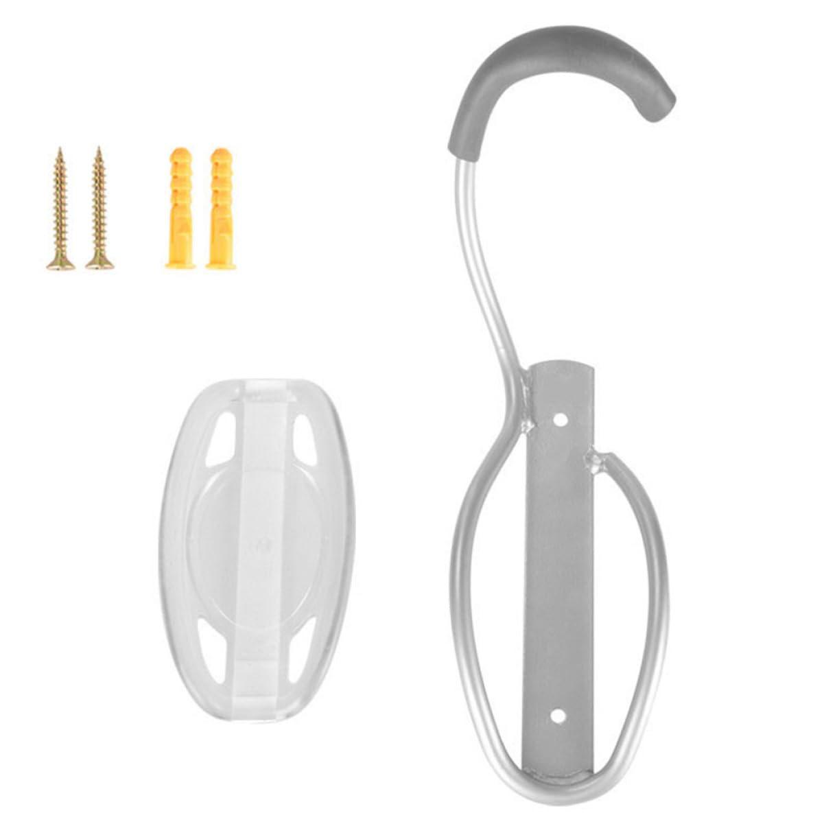 BELLIFFY Heavy Duty Wall Mounted Bike Hanger - Space Saving Garage Storage Rack with Sturdy Iron Frame & Silicone Hooks - Perfect for Organizing Bikes, Sports Gear & Tools in Garage, Basement or Shed